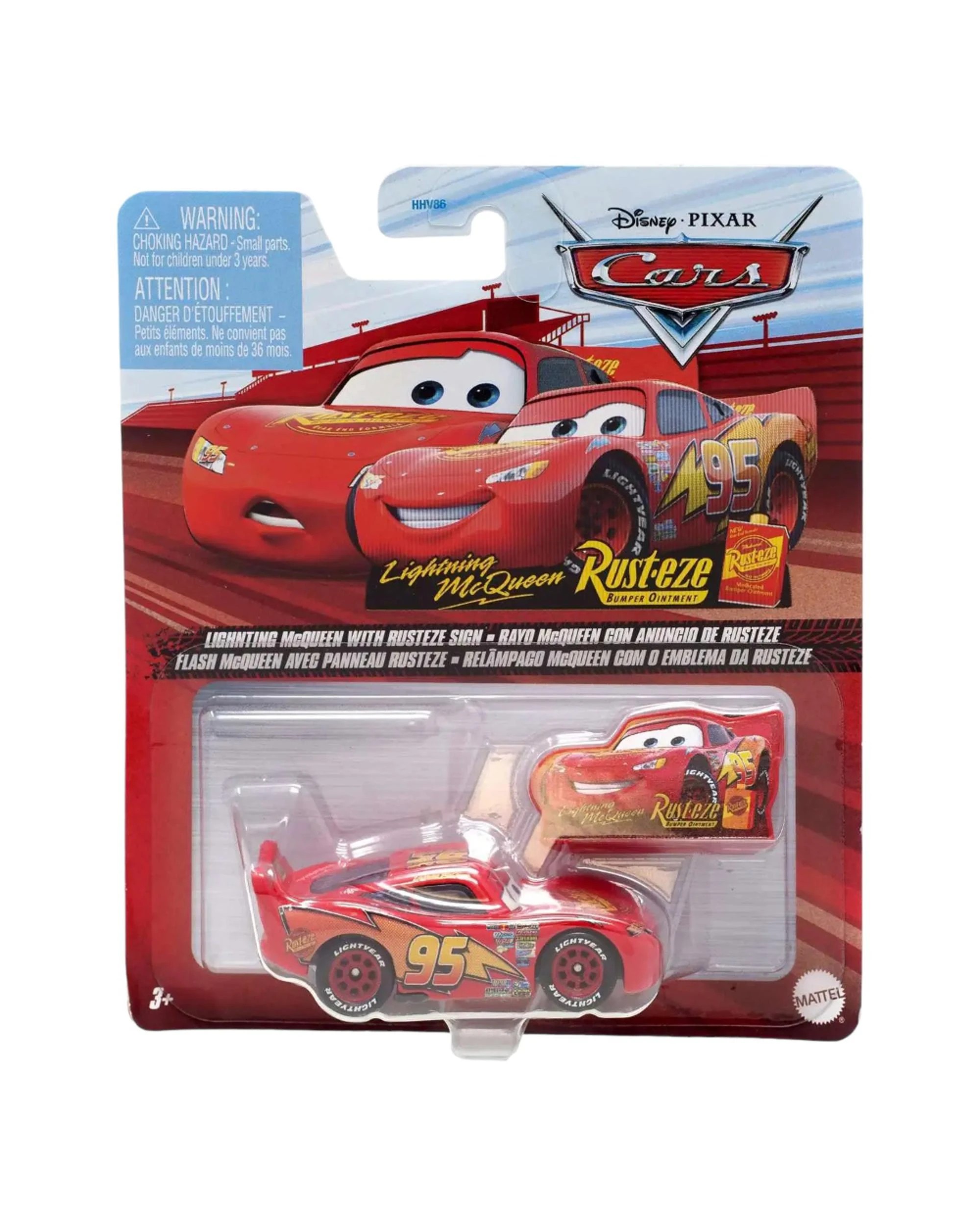 1 Disney Pixar Cars Lightning McQueen with Rusteze Sign Diecast Vehicle, 1 of 1