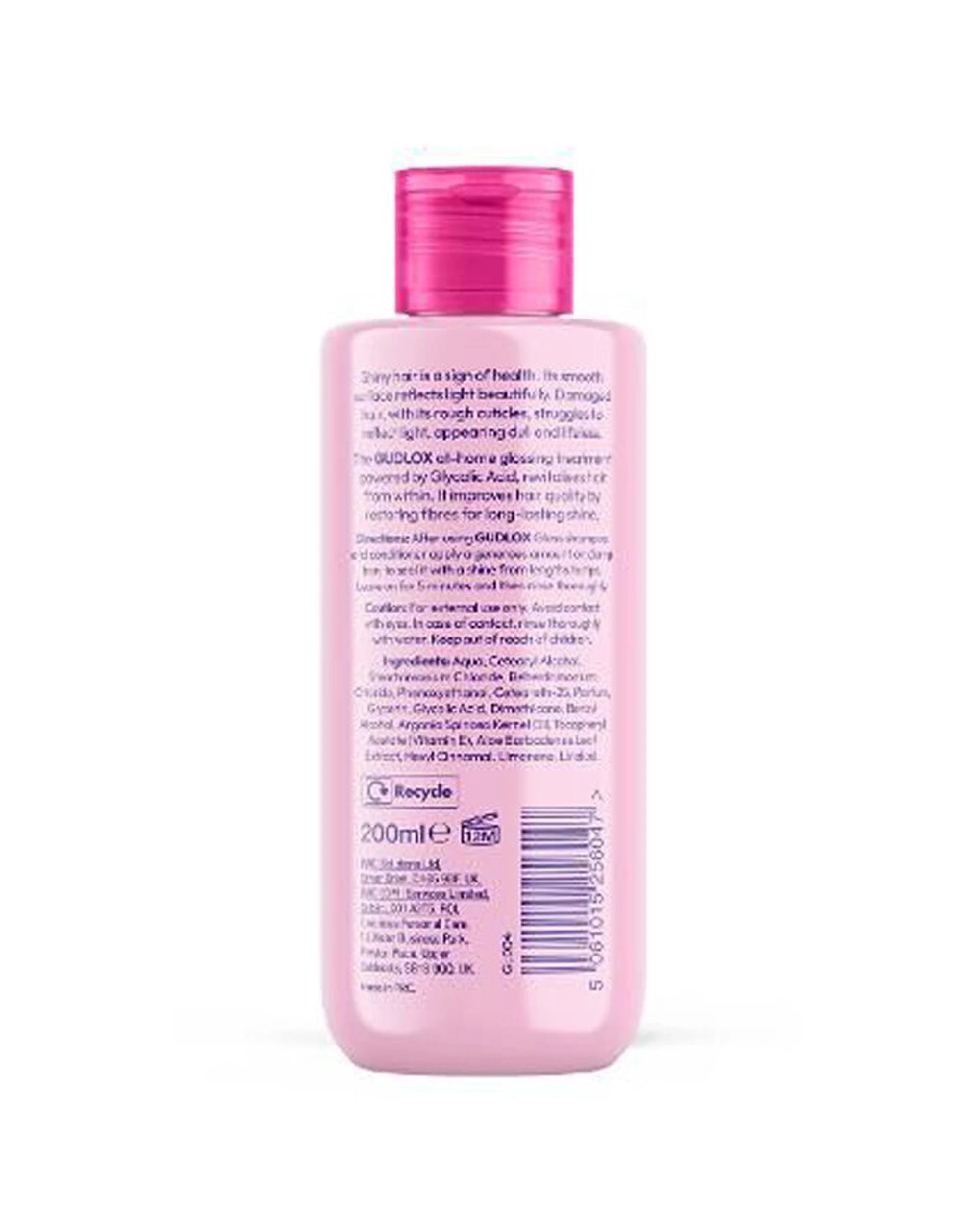 3 Gudlox 6PK Gloss Glycolic Acid Lamination For Dull And Porous Hair Treatment 200ml - Pink, 3 of 3