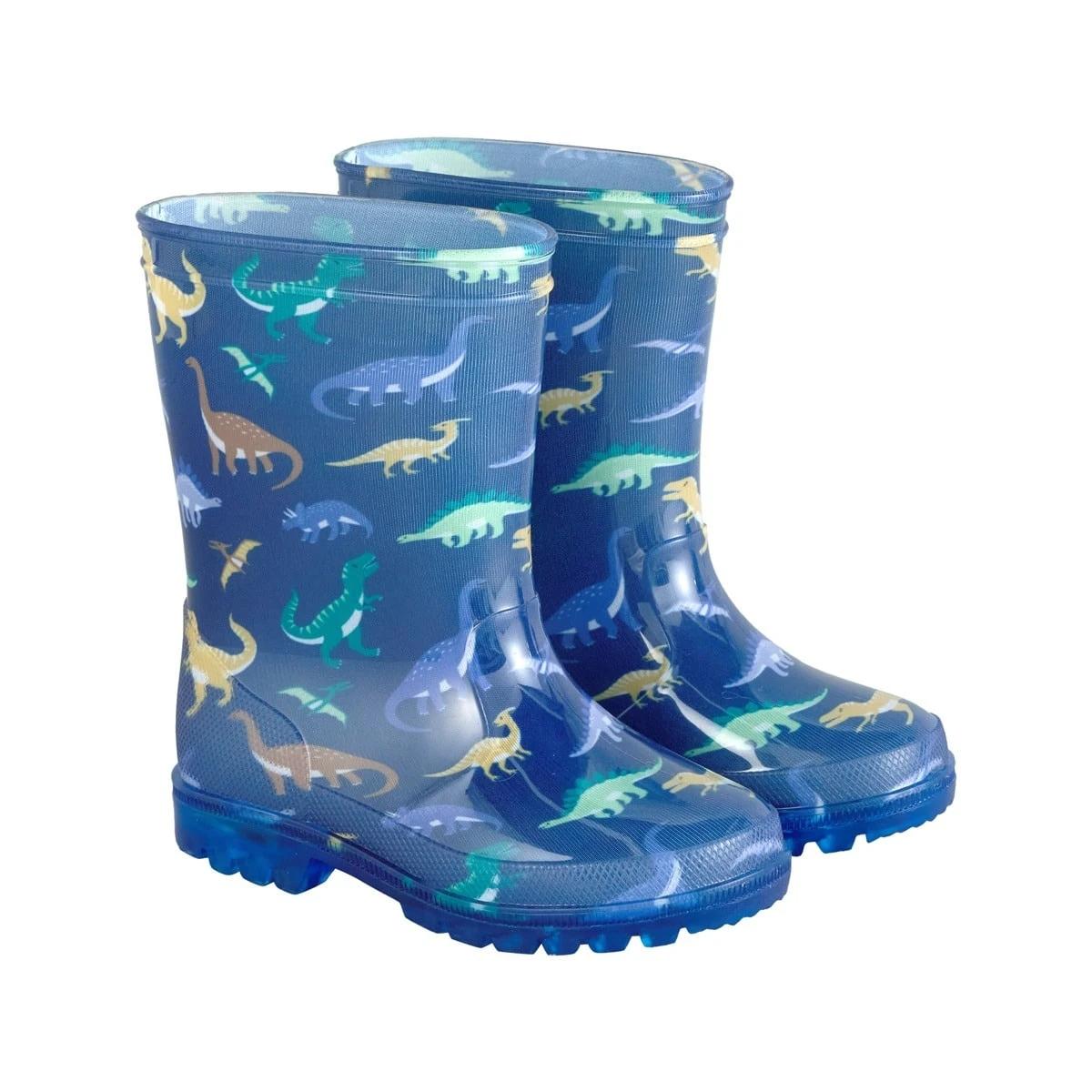 2 Junior Light Up Rainboots Blue, 2 of 6