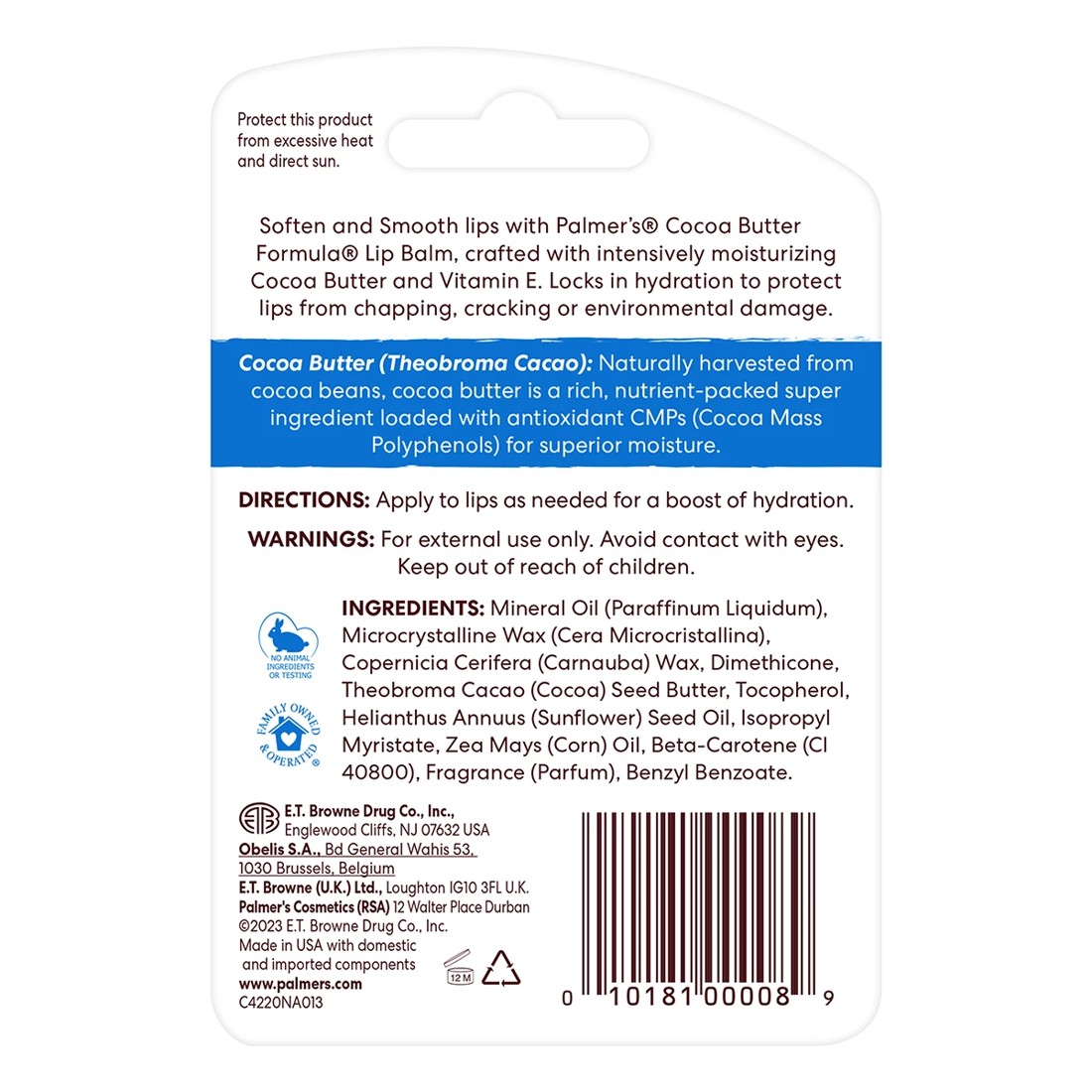 2 Palmer's Cocoa Butter Formula Lip Balm 4g - Vitamin E, 2 of 2