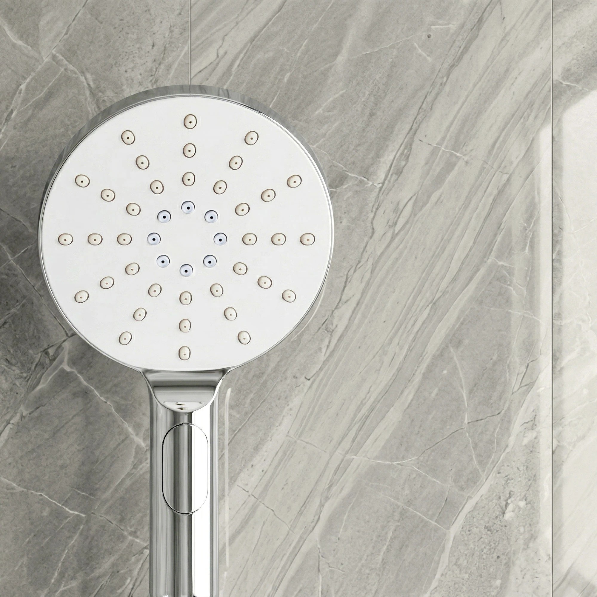 4 Cefito 9'' Rain Shower Head Set Handheld Round High Pressure Twins Tap Chrome - Silver, 4 of 9