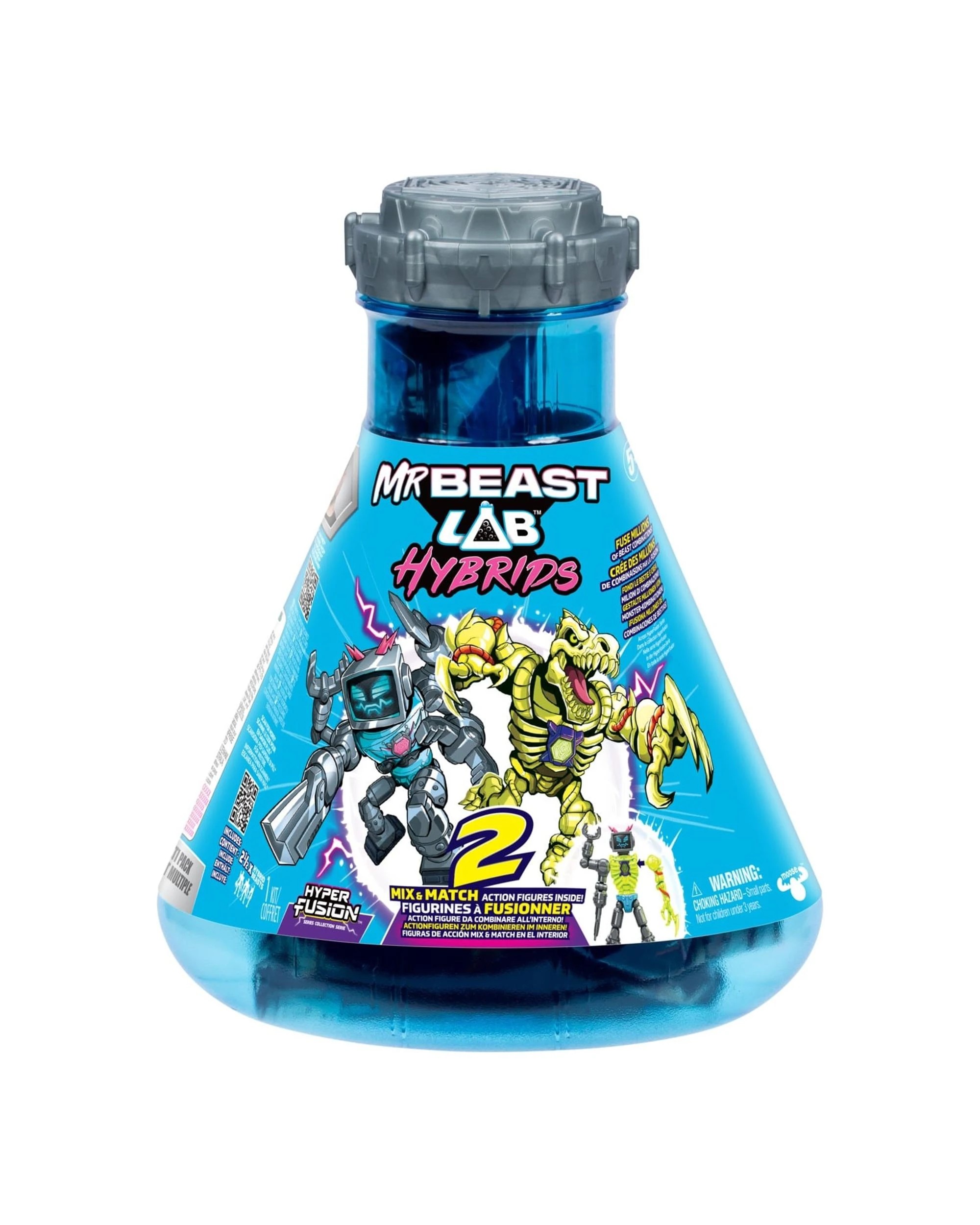 5 Mr Beast Lab Hybrids Multi Pack Mix and Match Figures - Lab-Bot Vs GID Skeleton, 5 of 6