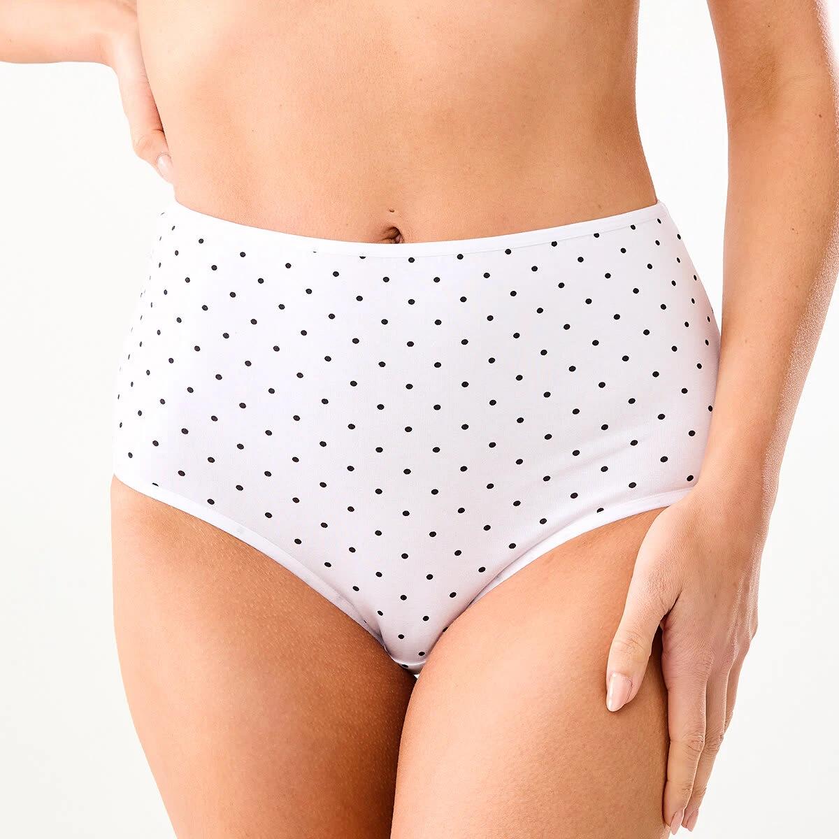 8 7 Pack Cotton Stretch Full Briefs BLACK DOT MULTI, 8 of 10