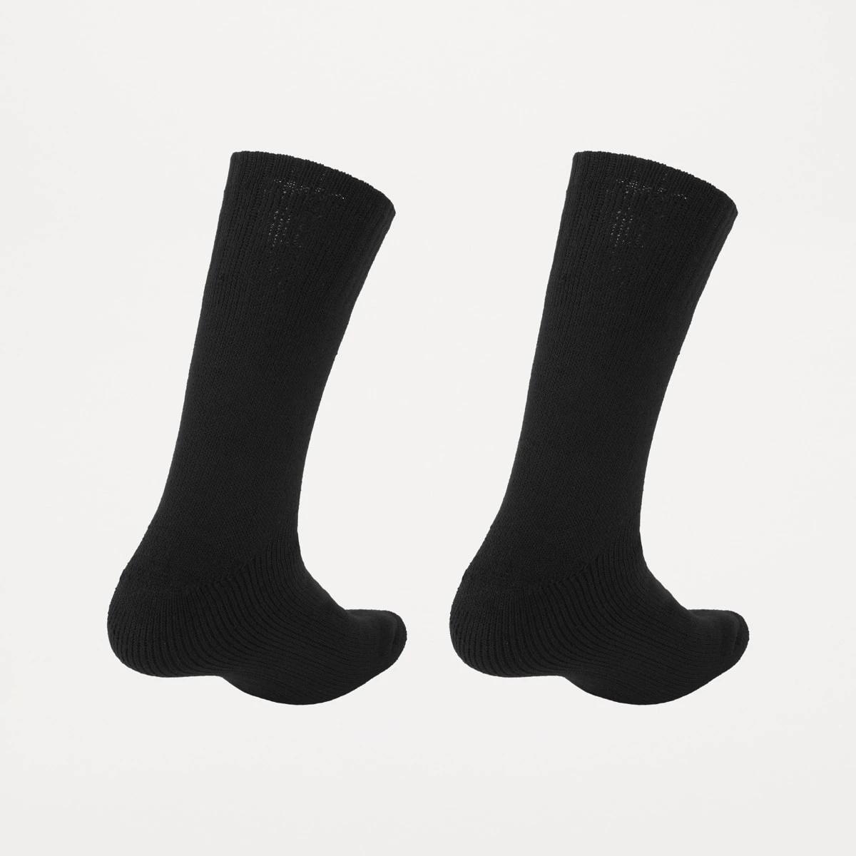2 2 Pack Wool Blend Crew Socks BLACK WOOL SOCK, 2 of 3