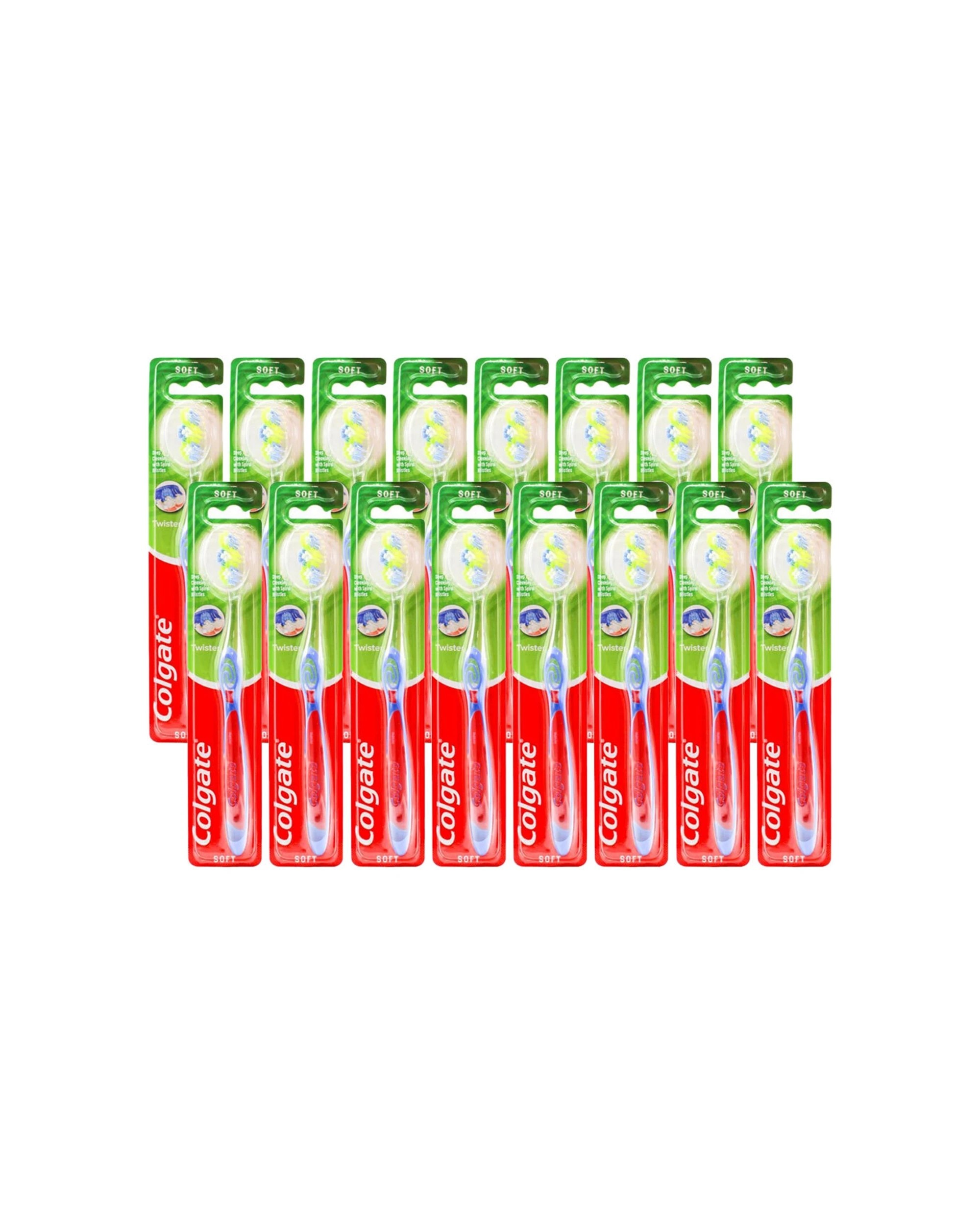 1 Colgate 16PK Toothbrush Deep Cleaning Twister Soft Bristles Dental Care - Multi, 1 of 3