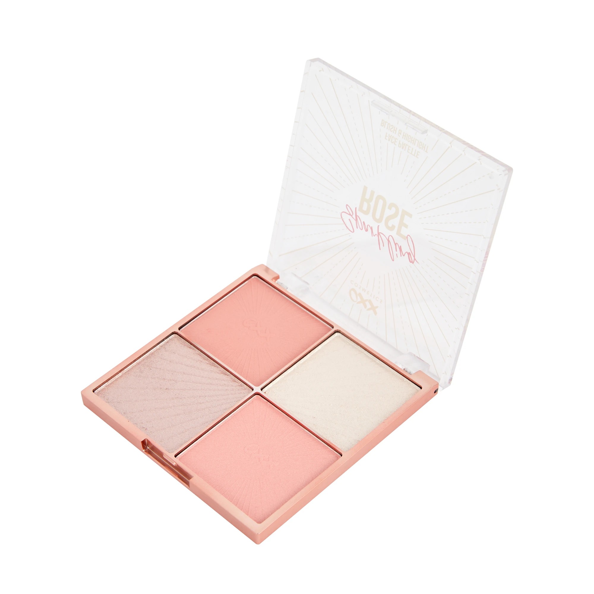 3 OXX Cosmetics 4 Shades Sparkling Rose Blush and Highlight Face Palette, 3 of 6