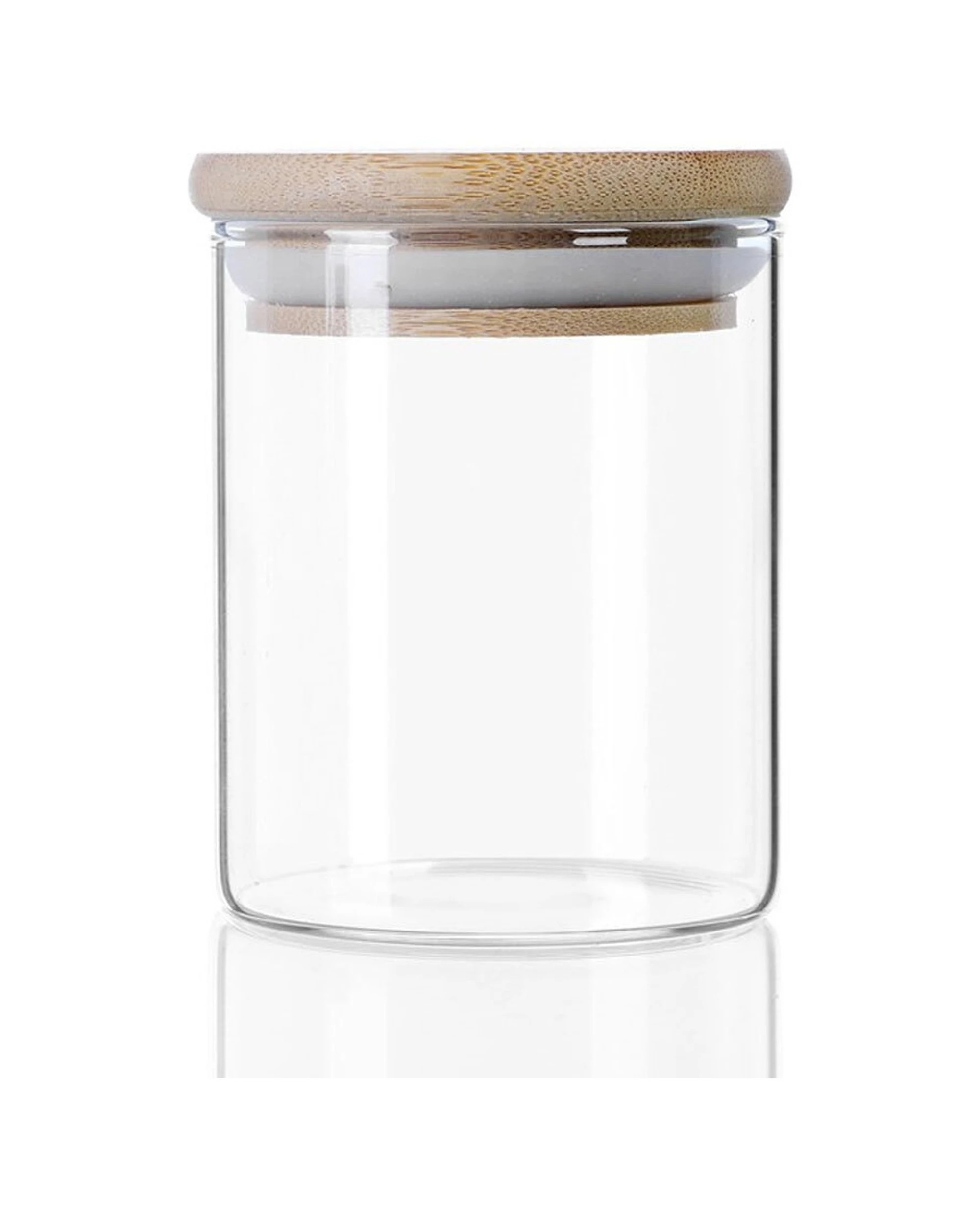 2 Lemon & Lime Glass Jar Camden 200ml Bamboo Lid Canister Food Storage Container
 - Natural, 2 of 4