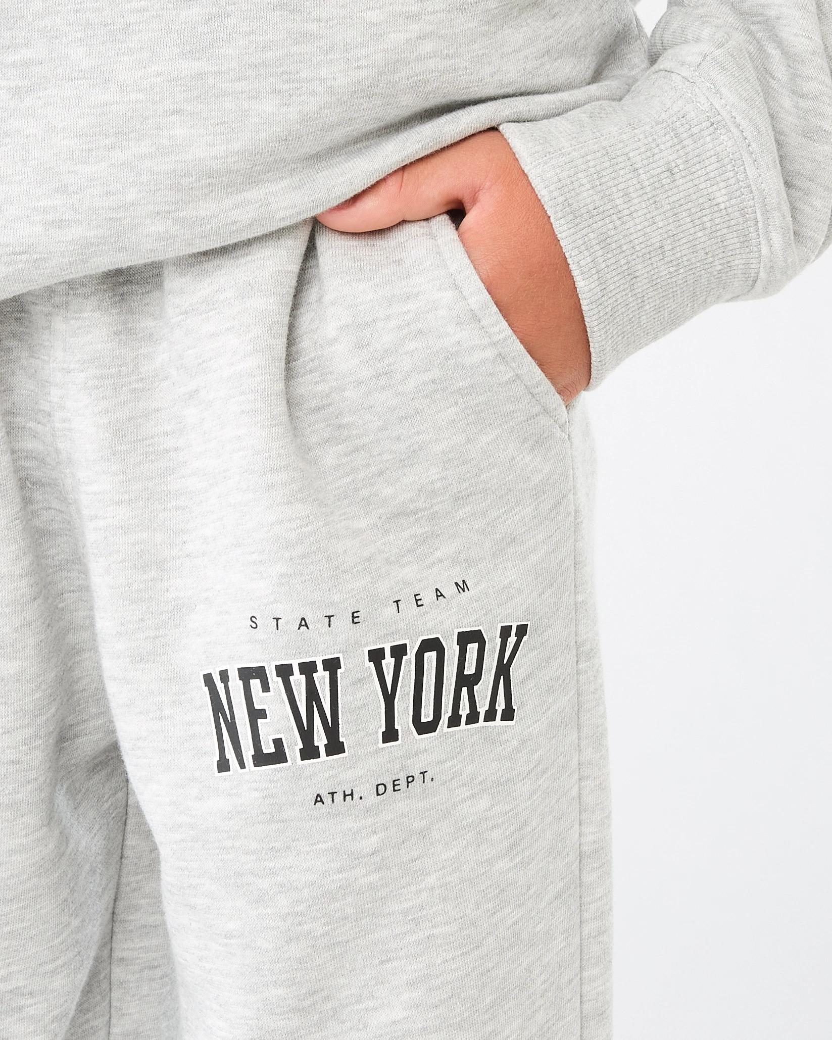 3 Print Trackpants Gry Varsit, 3 of 6