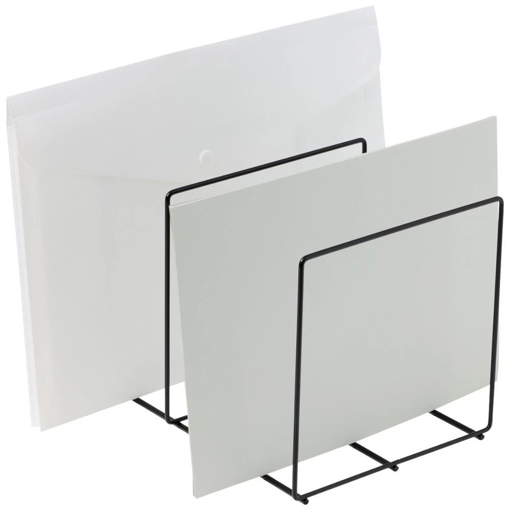 2 J.Burrows Wire Book Magazine Rack Black, 2 of 2