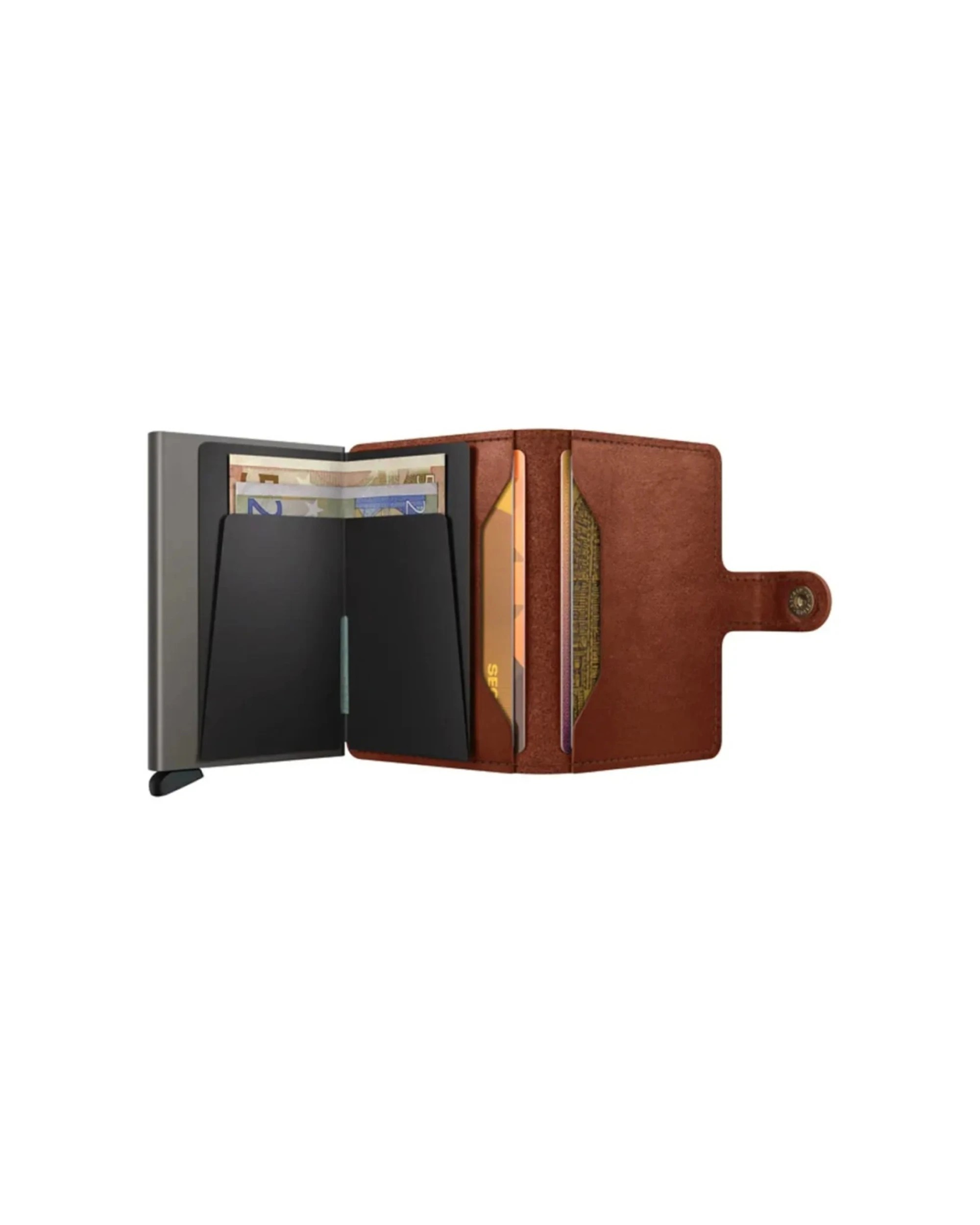 4 Secrid Miniwallet Compact RFID Travel Wallet European Leather Texano Saddle - Brown, 4 of 5