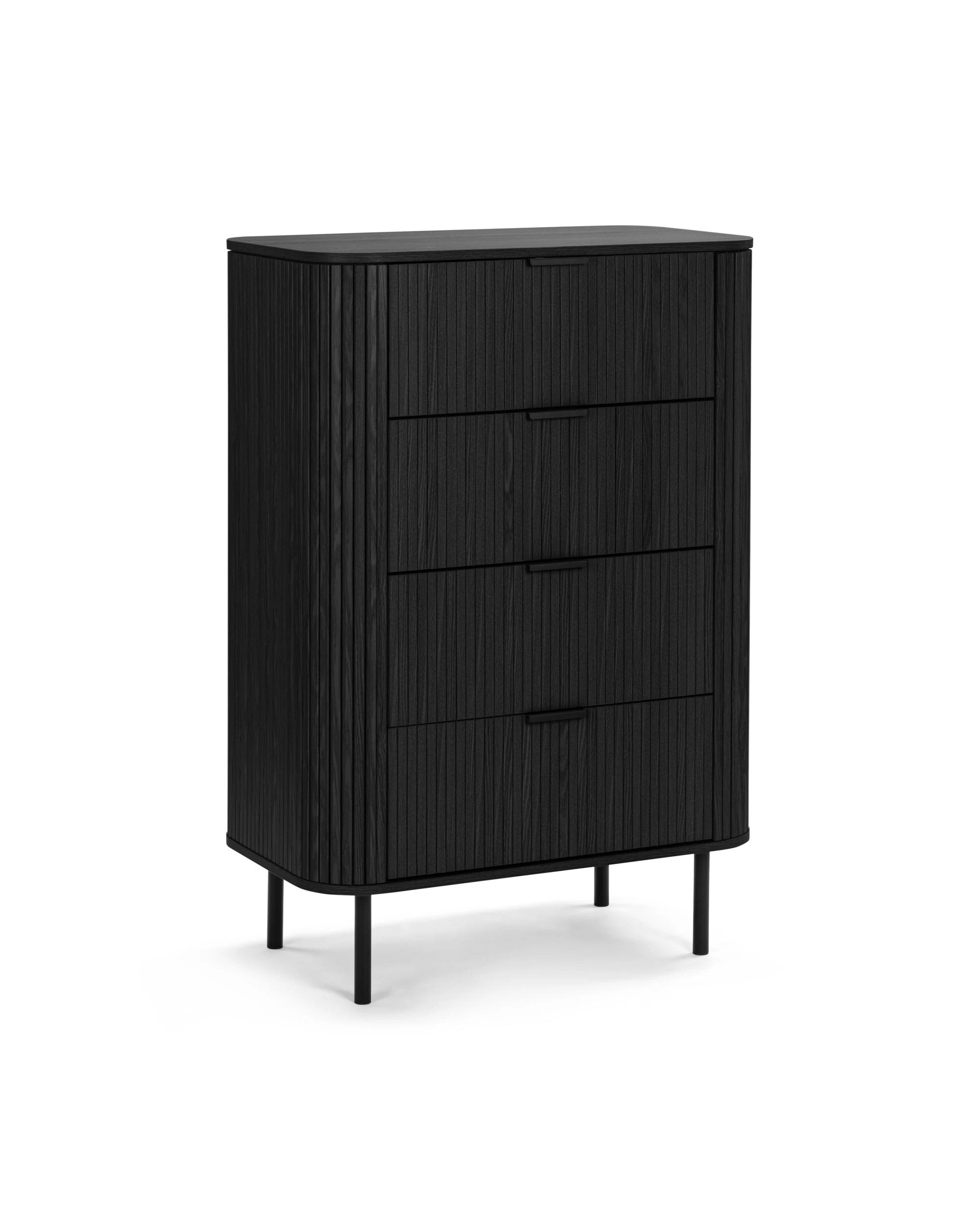 1 Kodu Tallboy Dresser Chest 4 Drawers - Black, 1 of 10