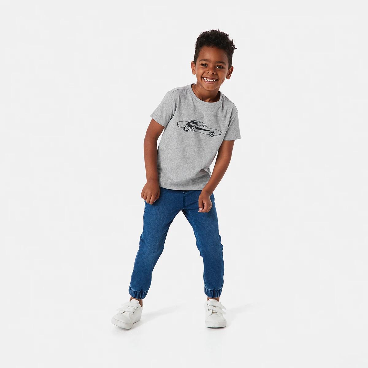 4 Chest Print T-shirt Gry Car, 4 of 7