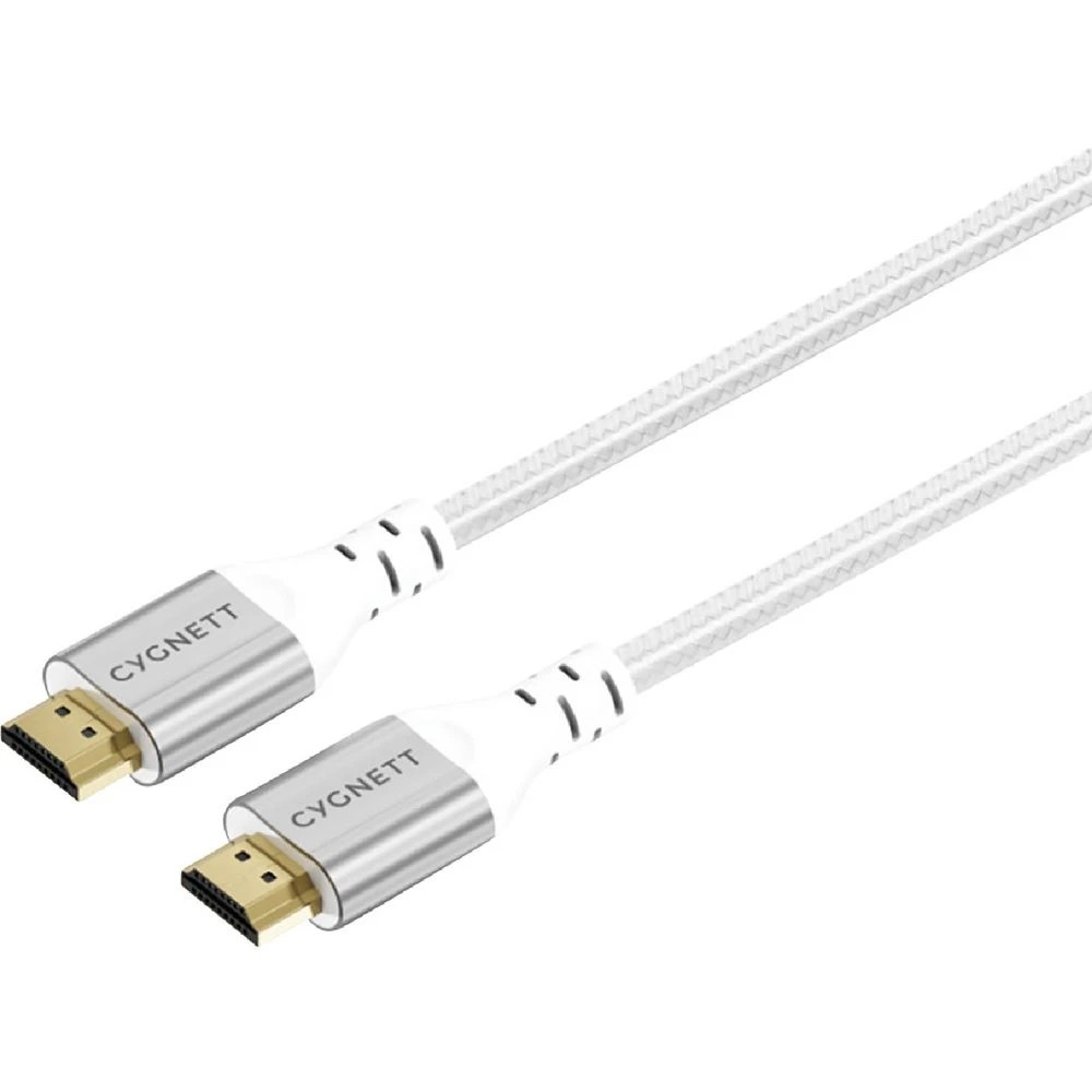 1 Cygnett Unite HDMI to HDMI 8K Braided Cable 1.5m White, 1 of 4