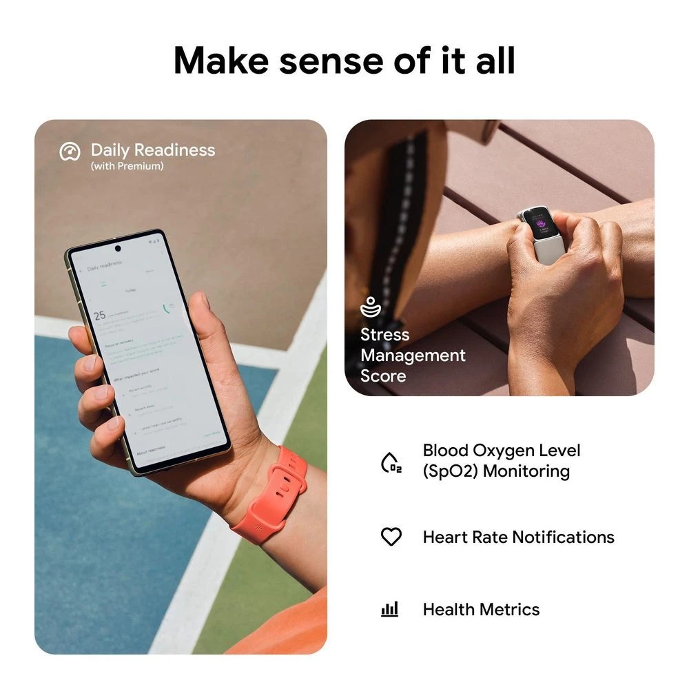 9 Fitbit Charge 6 Advanced Fitness Tracker Porcelain/Silver, 9 of 10