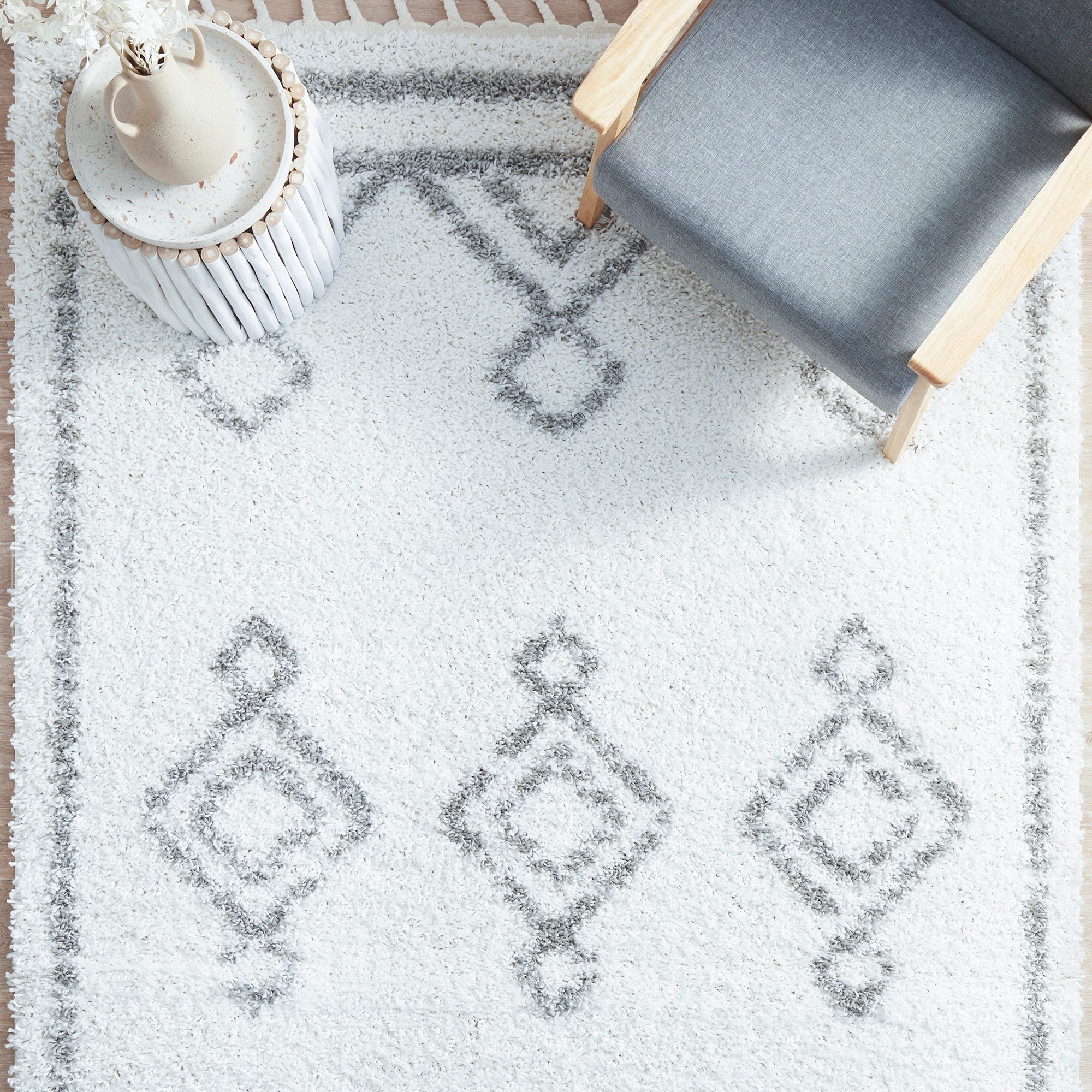 3 Common Ground Rugs Tangier Temara 150x80 cm Rug - White, 3 of 8
