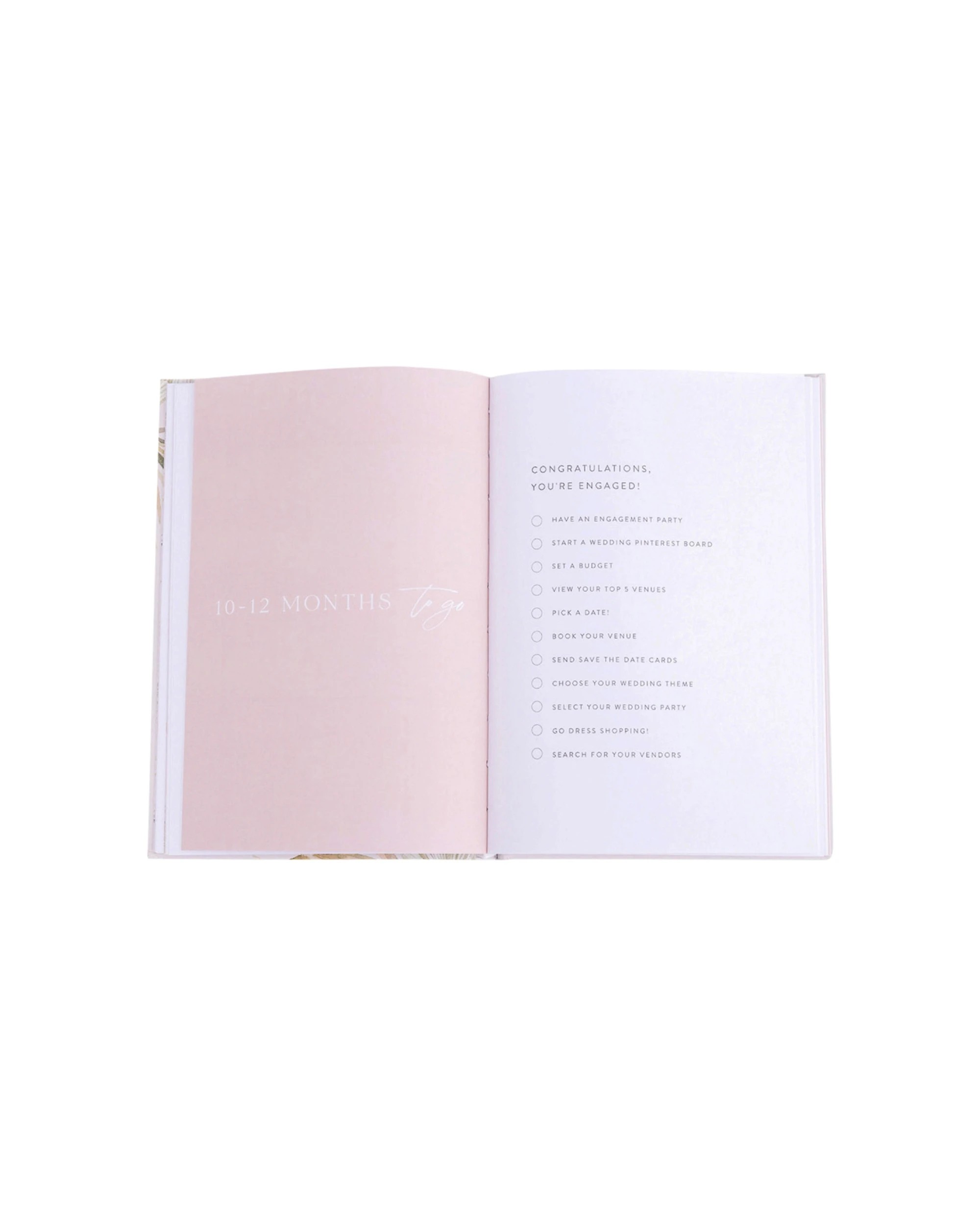 7 Splosh Floral Wedding Planner Journal 15-categories Engagement Book 15x21cm
 - Pink, 7 of 9