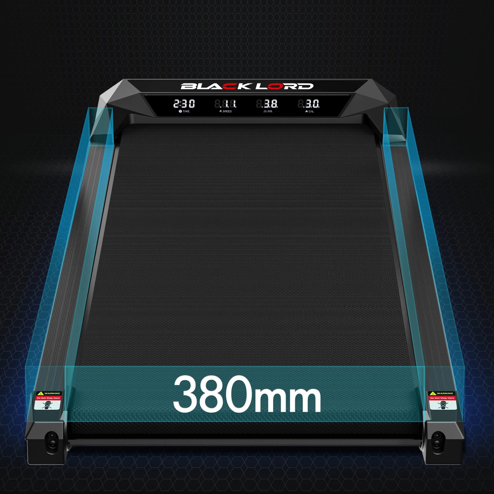 6 Black Lord Treadmill Electric Walking Pad Under Desk Home Fitness Incline - Black, 6 of 10