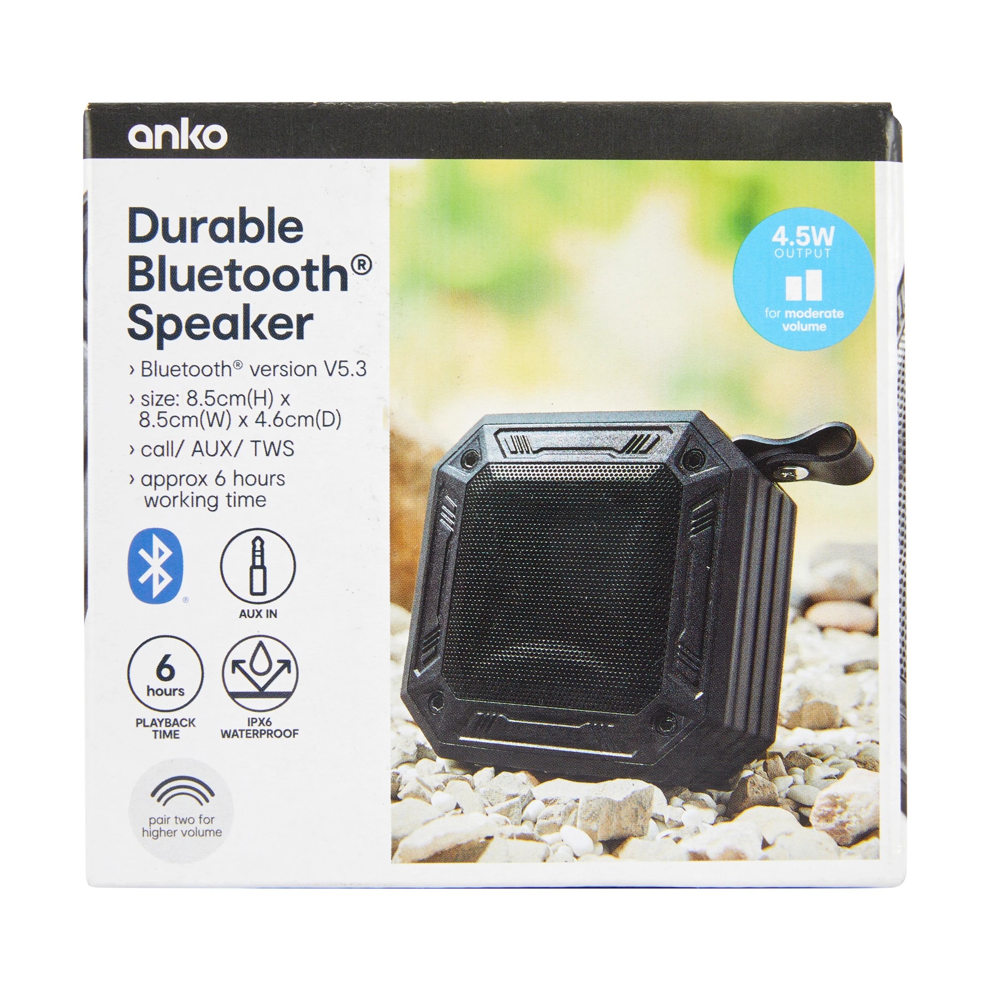 10 Durable Bluetooth Speaker - Black, 10 of 10