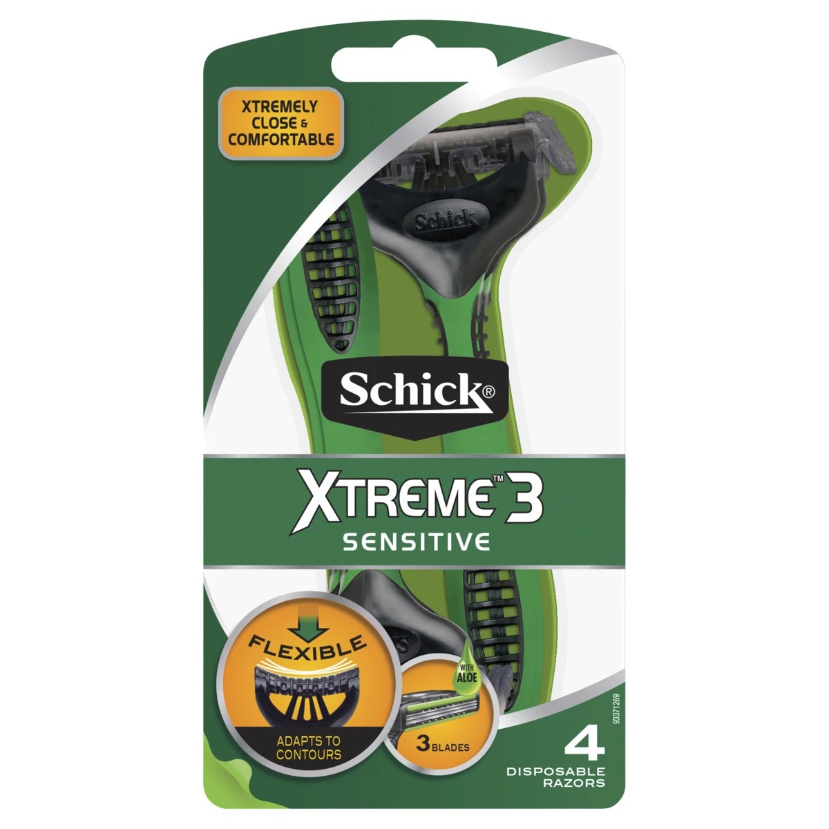 1 Schick 4 Pack Xtreme 3 Sensitive Razors