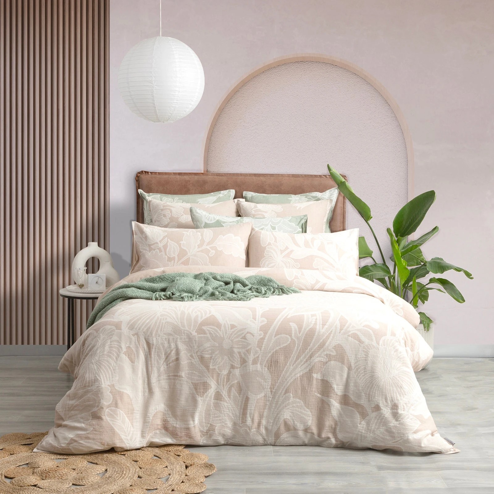 1 Renee Taylor Bentley Cotton Jacquard Quilt Cover - Blue. - Blue, 1 of 3