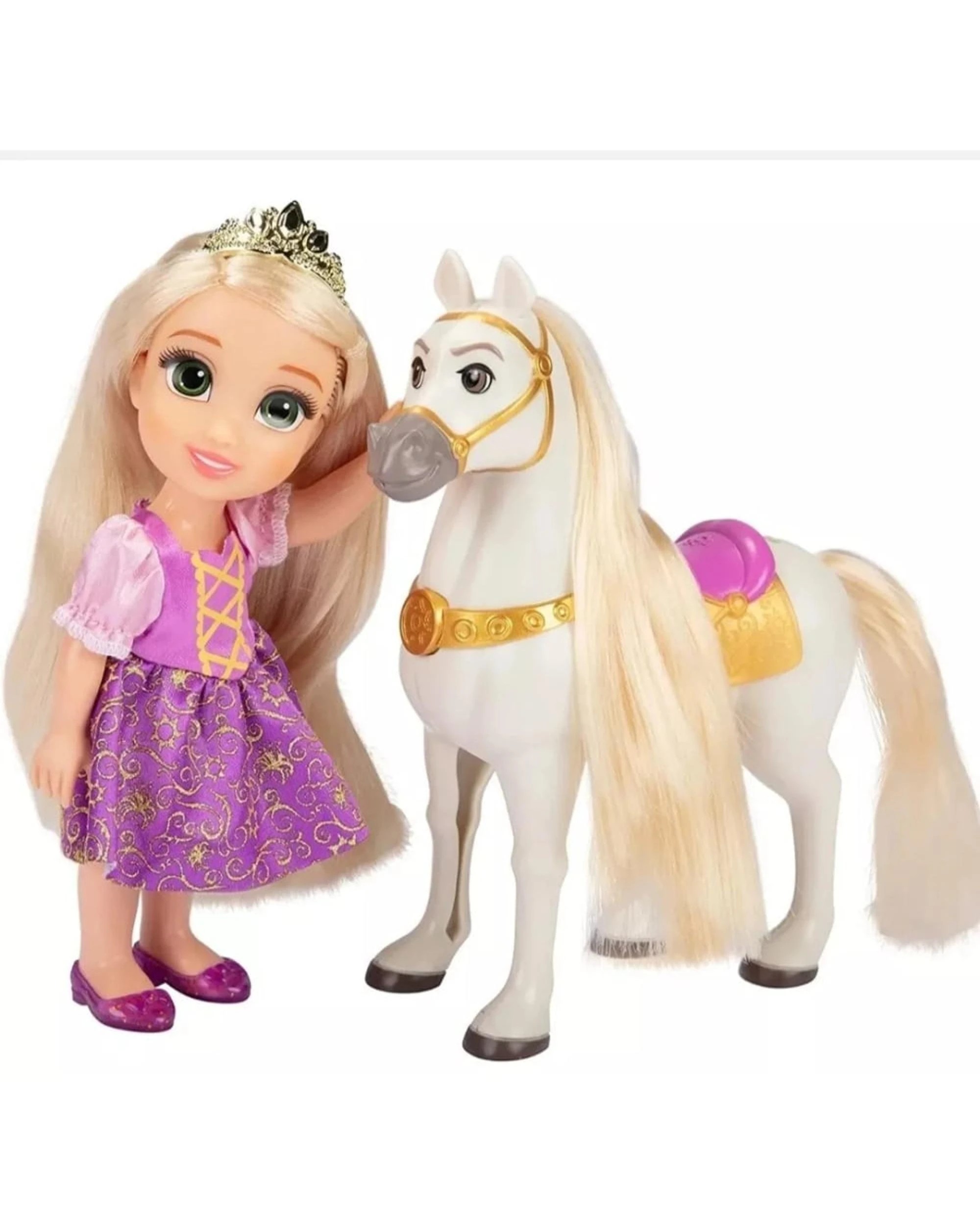 2 Disney Princess Petite Rapunzel and Maximus Doll Gift Set, 2 of 3