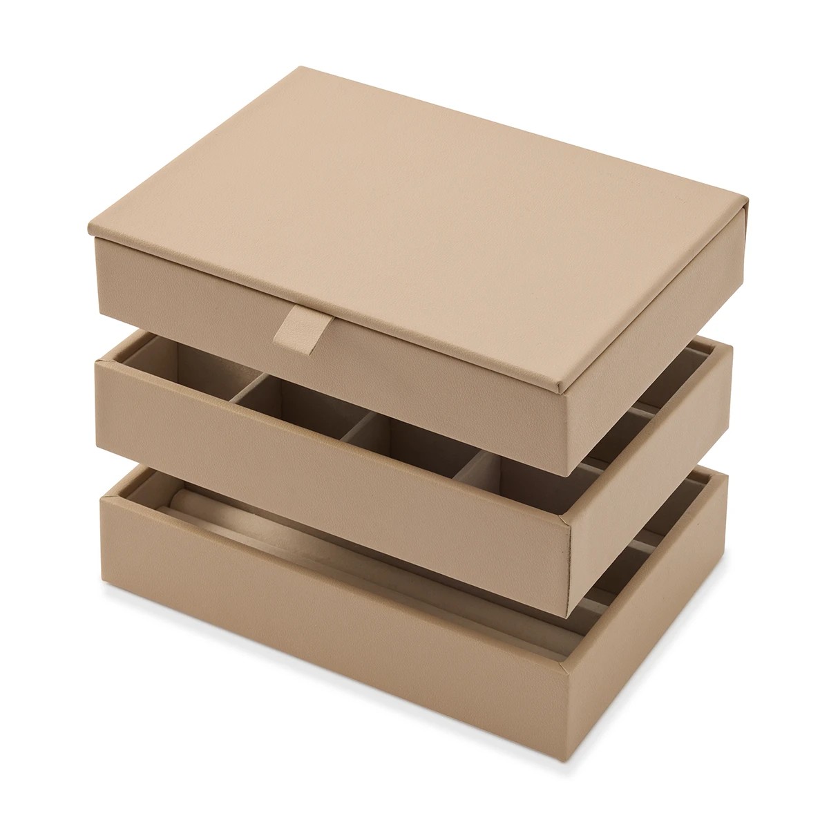 4 4 Section Jewellery Tray - Taupe, 4 of 6