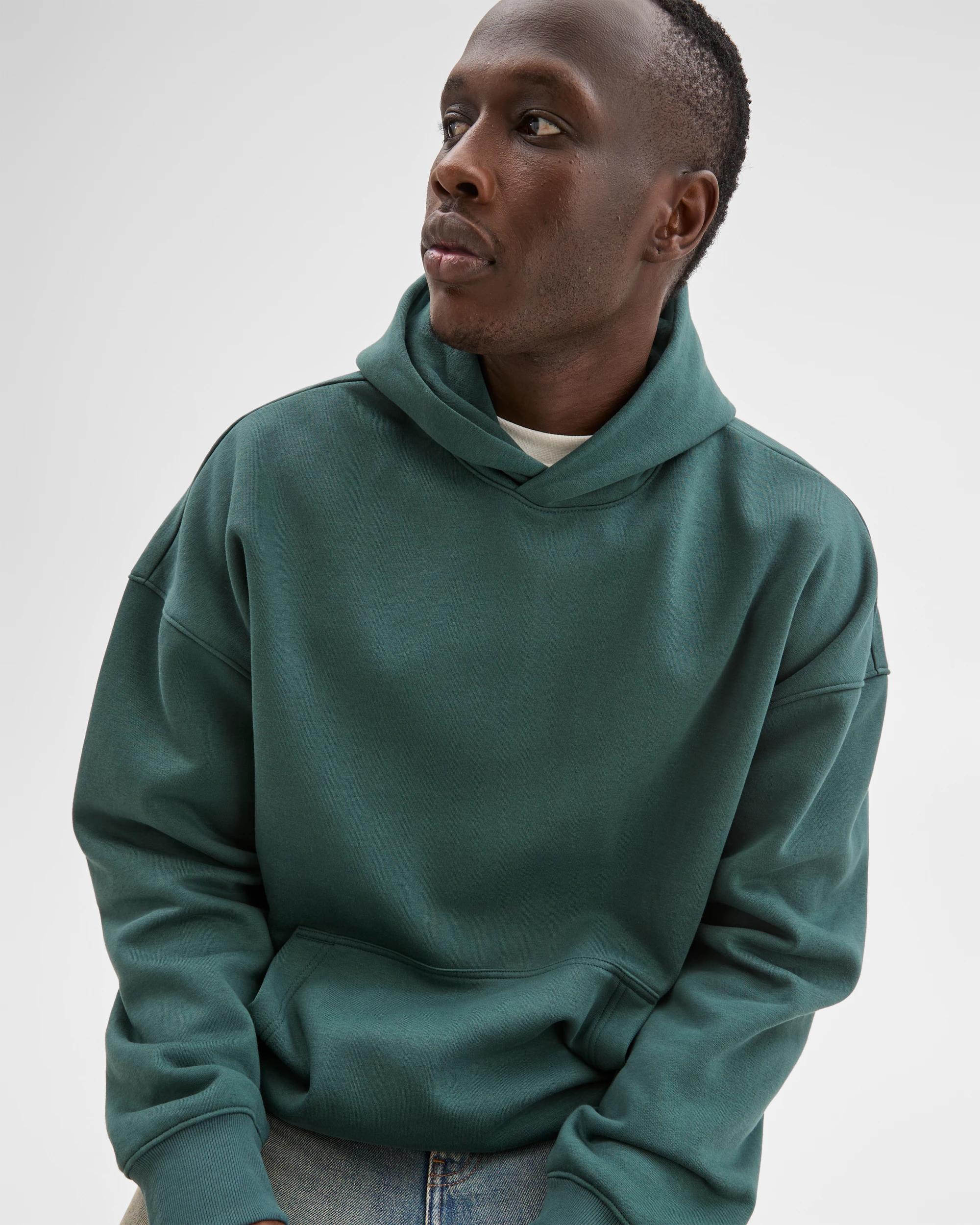 7 Commons Australian Cotton Blend Heavyweight Oversized Hoodie DARK FOREST, 7 of 7