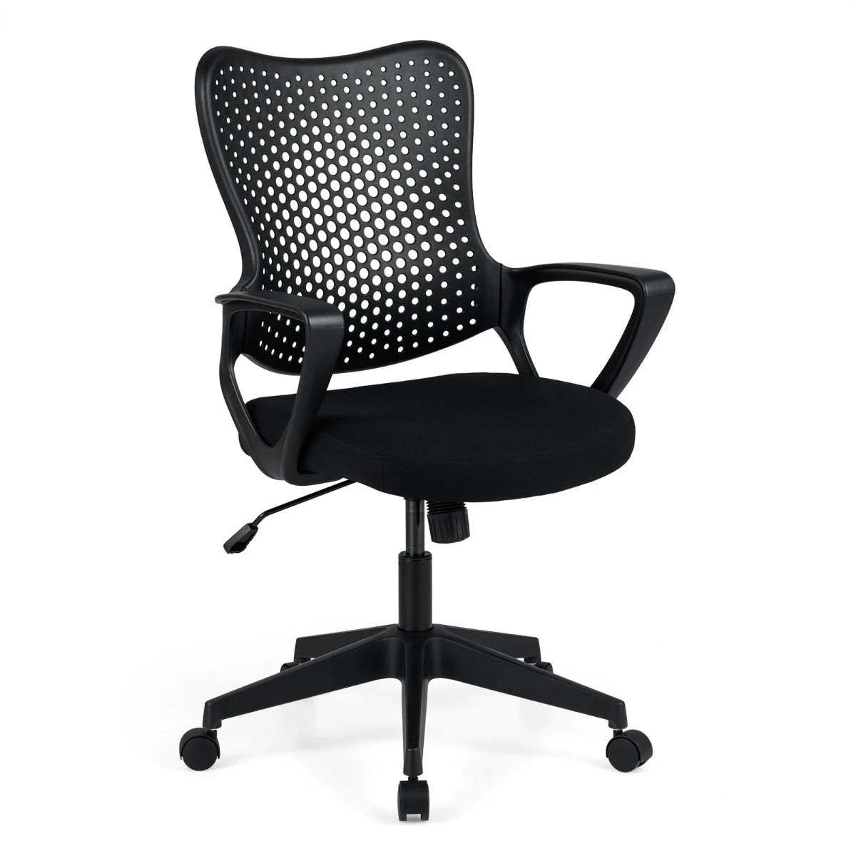 1 Costway Office Computer Desk Chair w/Butterfly Backrest Adjustable Swivel Task Chair, 1 of 4