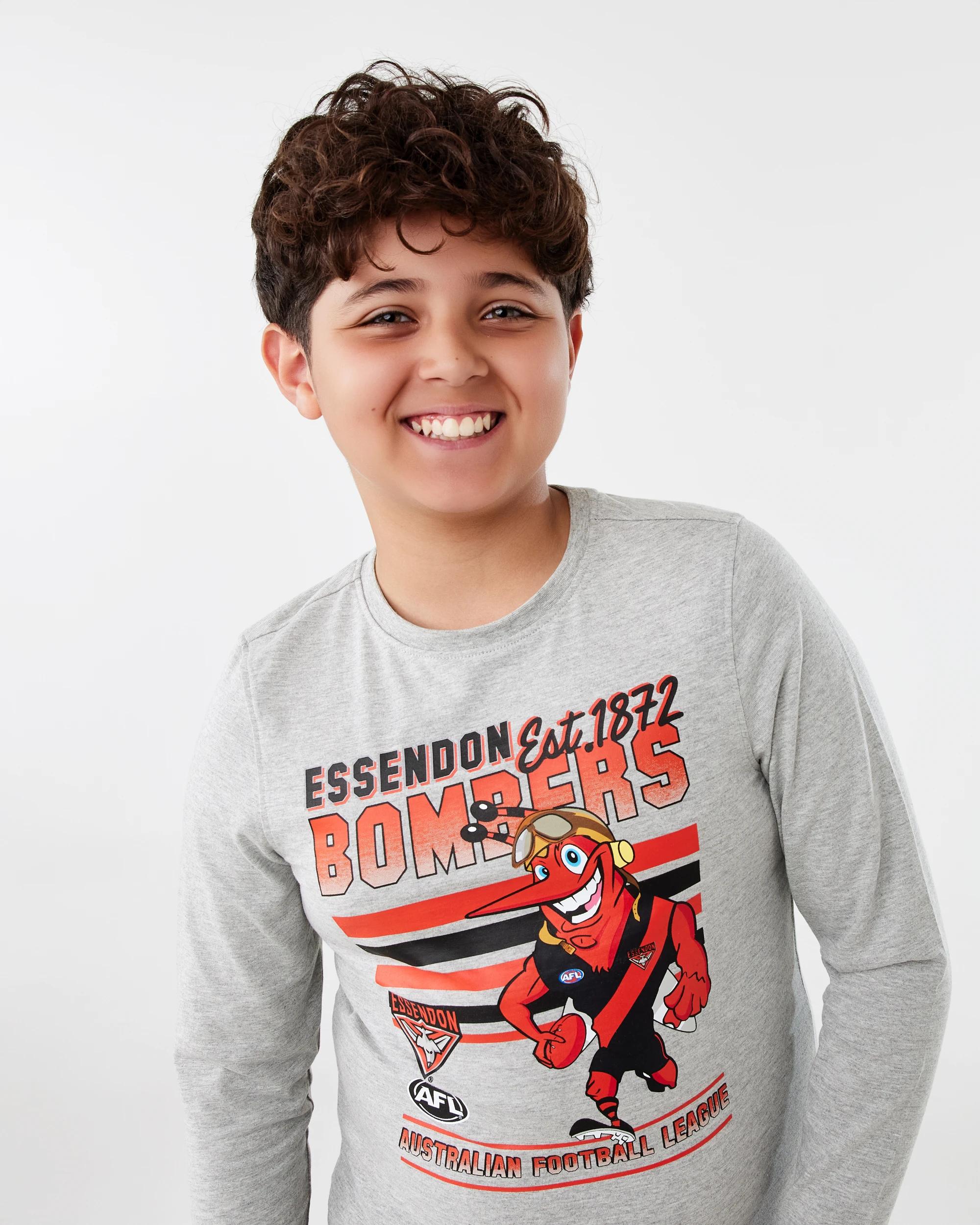 3 Official AFL Kids Pyjama Set Essendon, 3 of 6