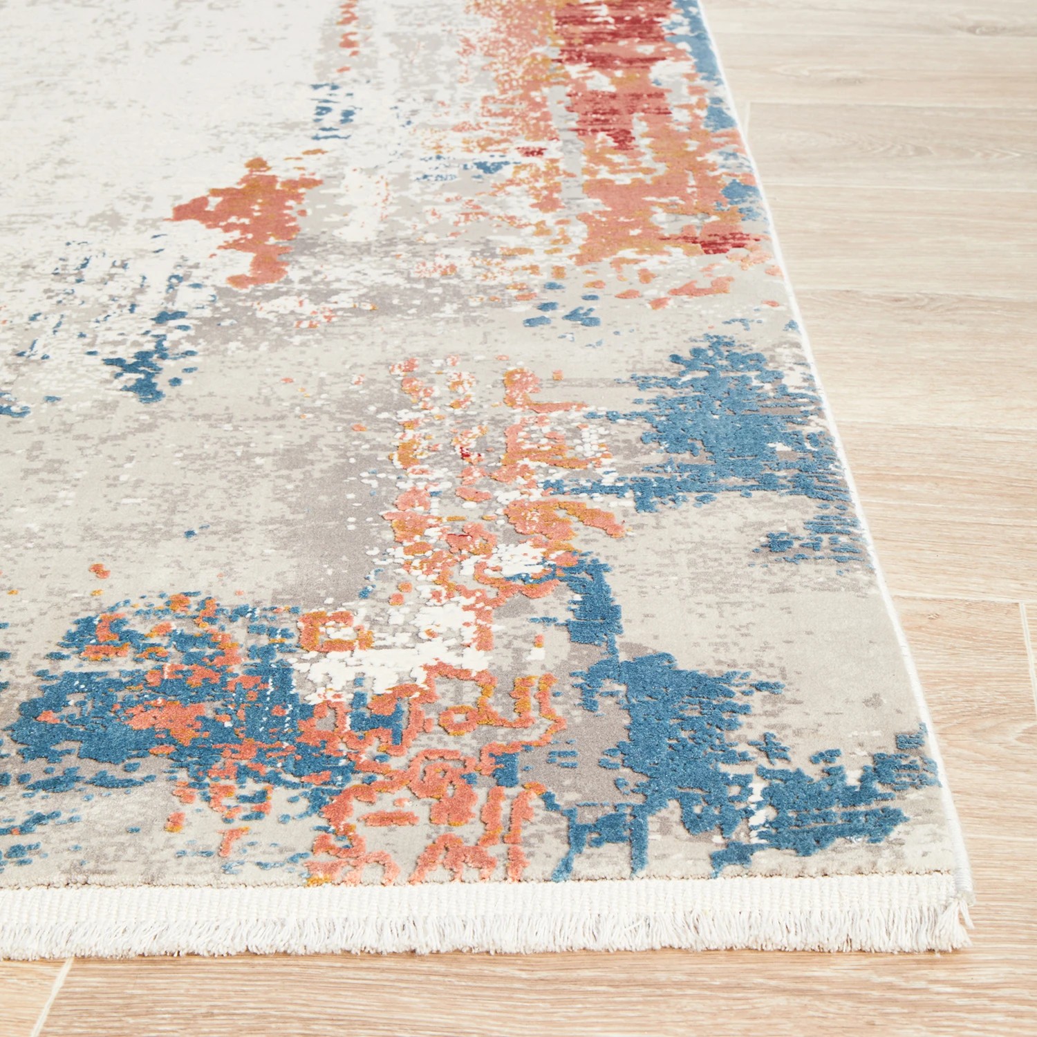 6 Common Ground Rugs Glimmers 107 290x200cm - Large Bamboo Silk Power Loomed Floor Rug - Multi, 6 of 9