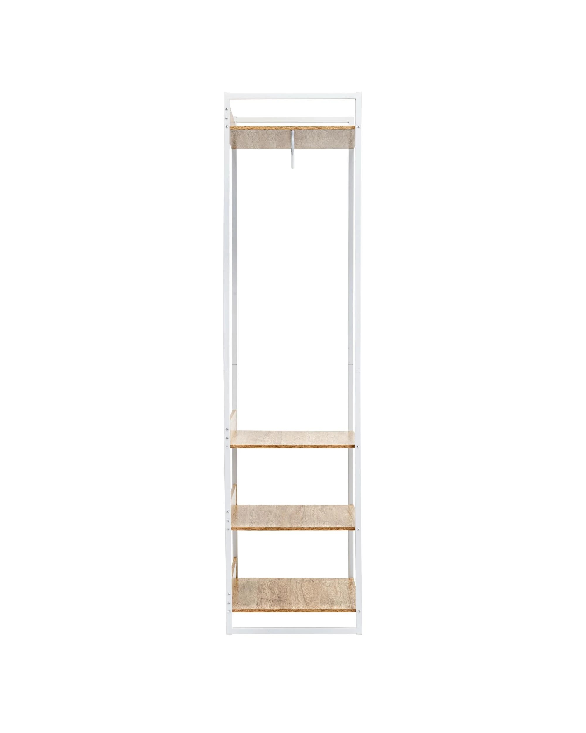 5 Kodu Open Wardrobe Clothes Hanger Shelving - White, 5 of 10