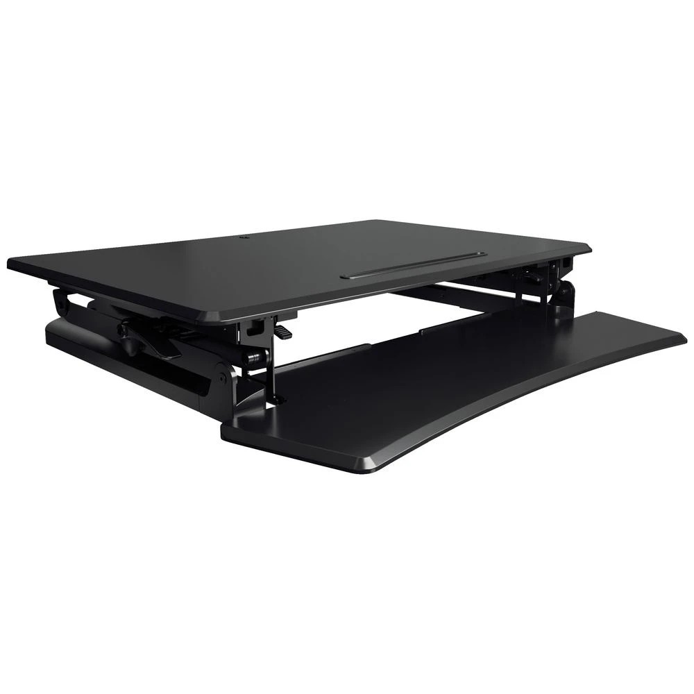 3 Stilford Professional Sit Stand Adjustable Desk Riser Black Desks, Tables and Workstations, 3 of 10
