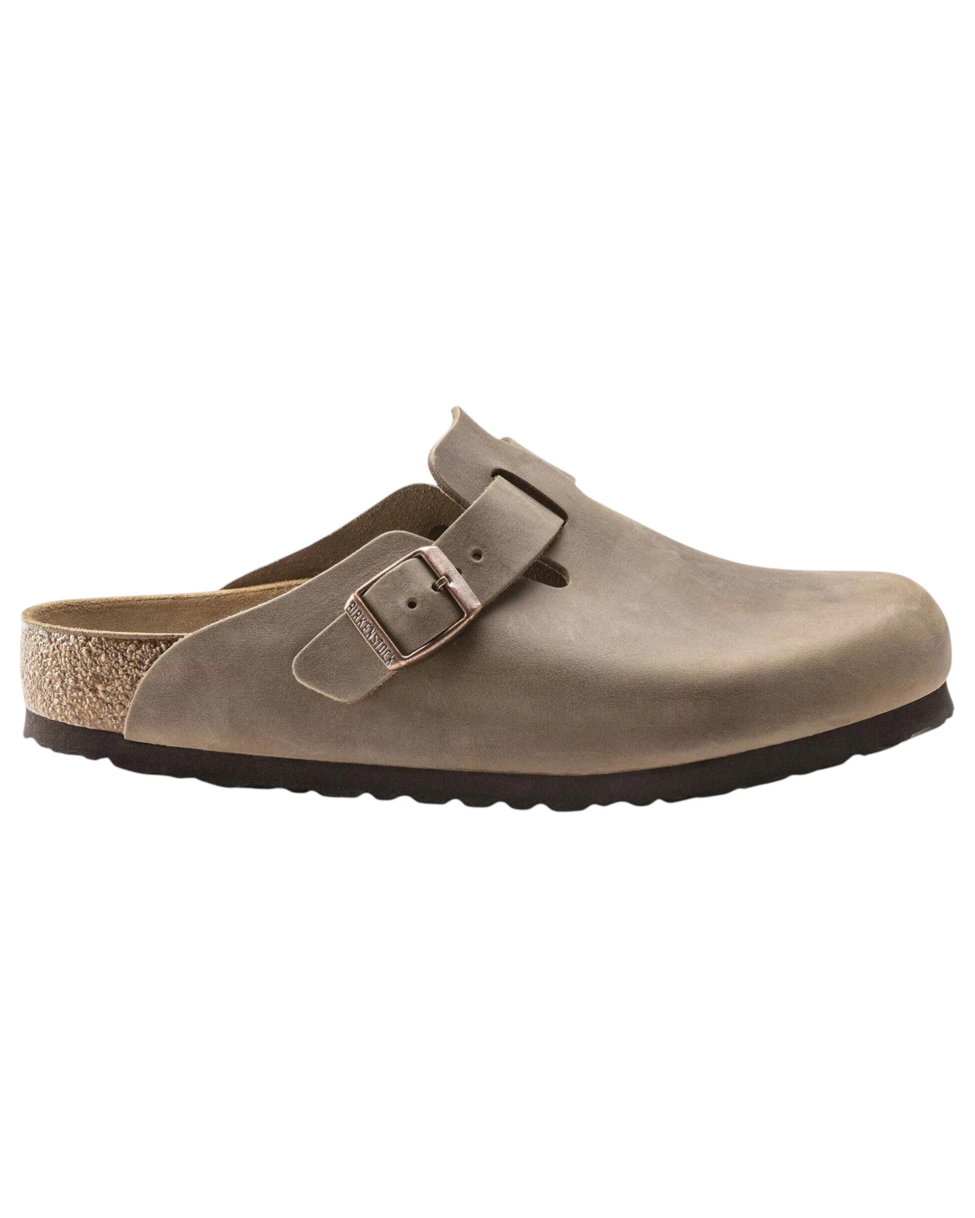 4 Birkenstock Unisex Boston Oiled Leather Regular Slip On Sandals TABACCO BROWN, 4 of 8