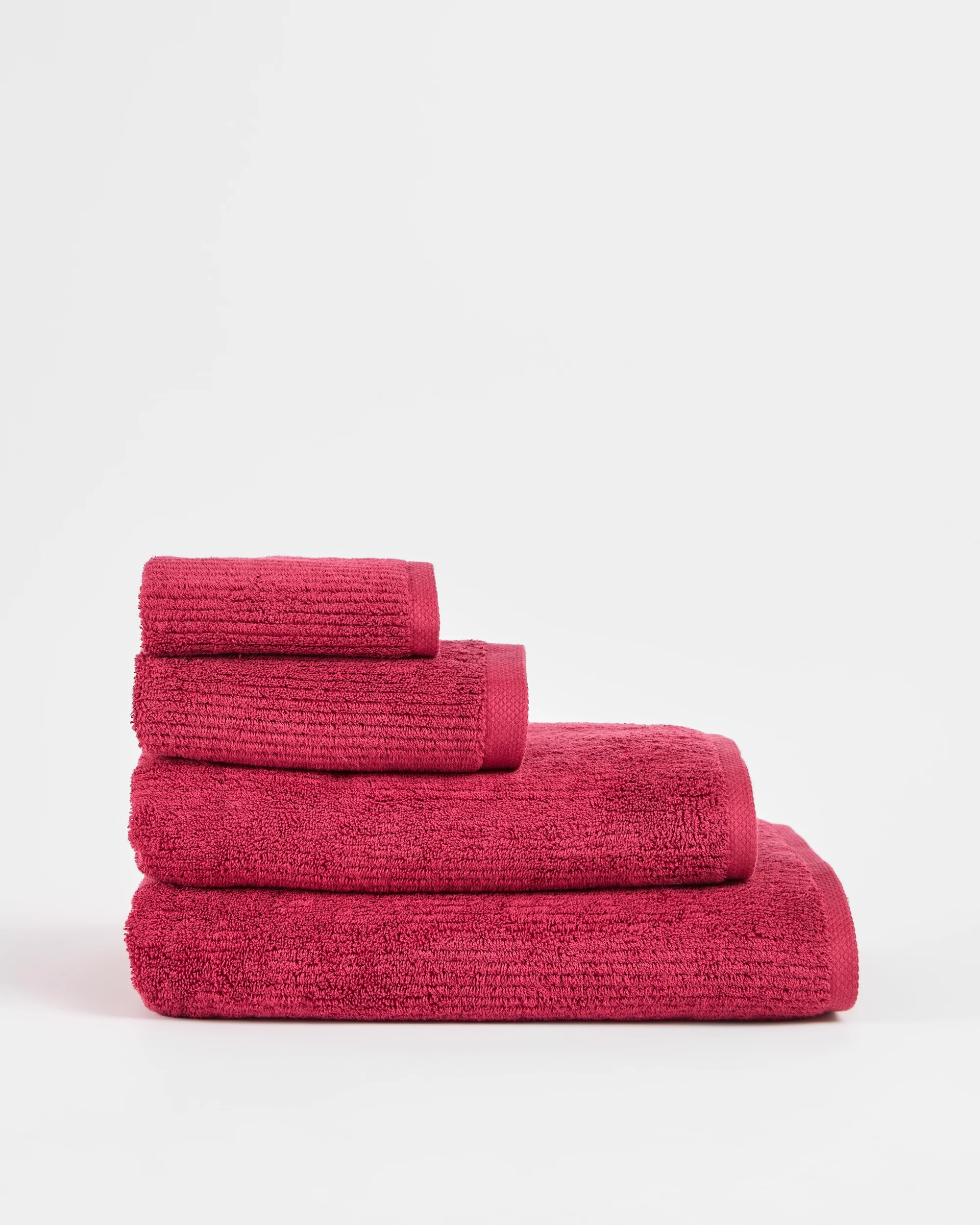 2 Target Australian Cotton Ribbed Bath Towel - Piper - Pink, 2 of 3
