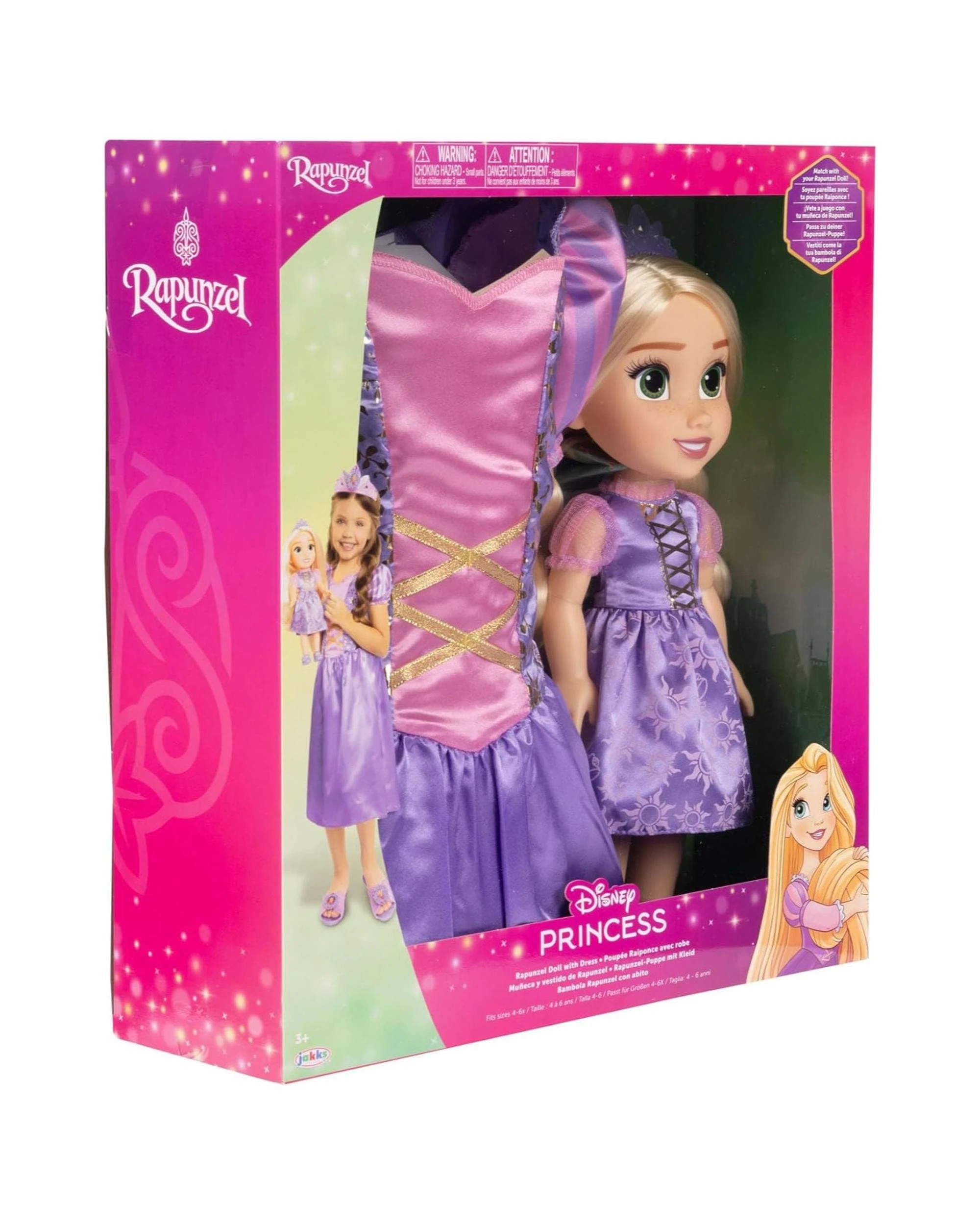 2 Disney Princess Rapunzel Doll with Dress, 2 of 4
