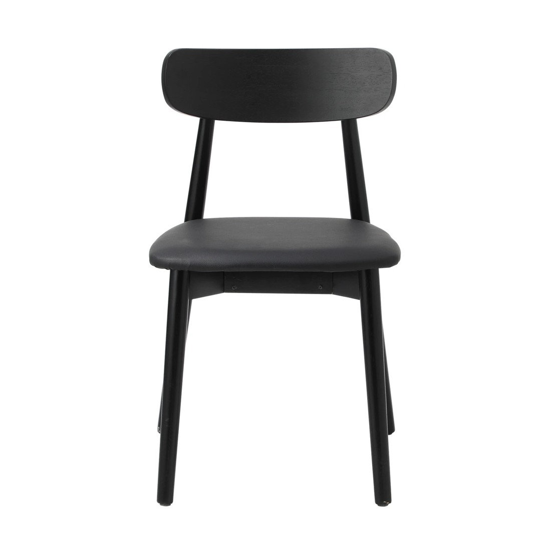 6 Oikiture 2x Dining Chairs Kitchen Chair Pu Leather Solid Wood Cafe Lounge
 - Black, 6 of 10