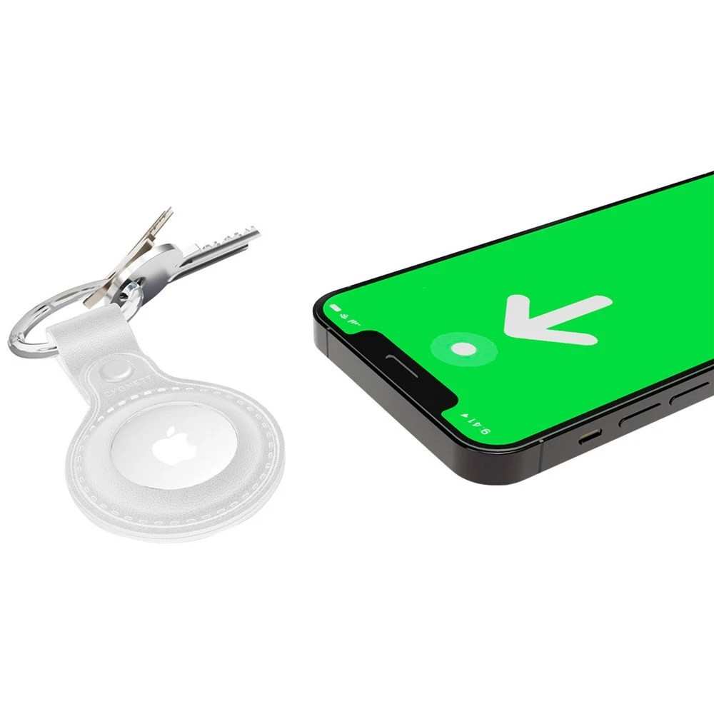 3 Cygnett StyleTrack Leather AirTag Case White, 3 of 4