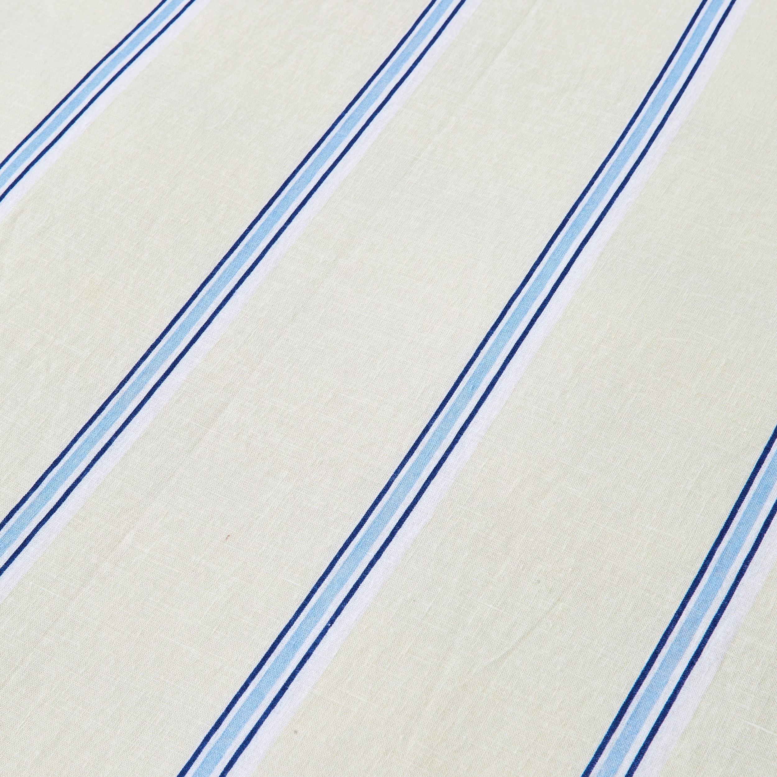 8 Stripe Linen Cotton Reversible Quilt Cover Set - King Bed, Butter, 8 of 9