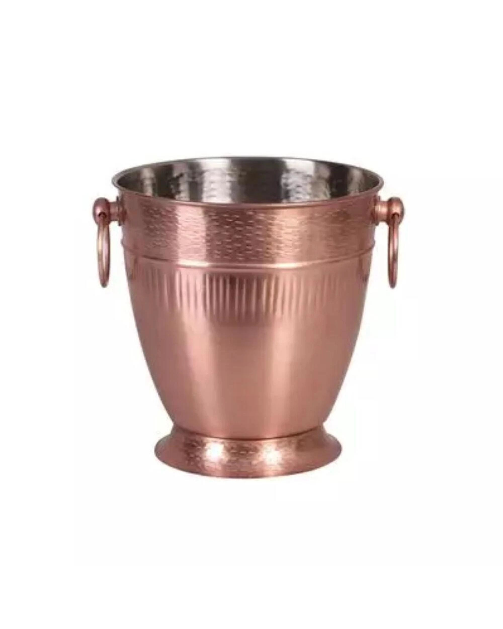 1 Moda Champagne Bucket  Satin Copper Ribbed 23cm - Gold, 1 of 3