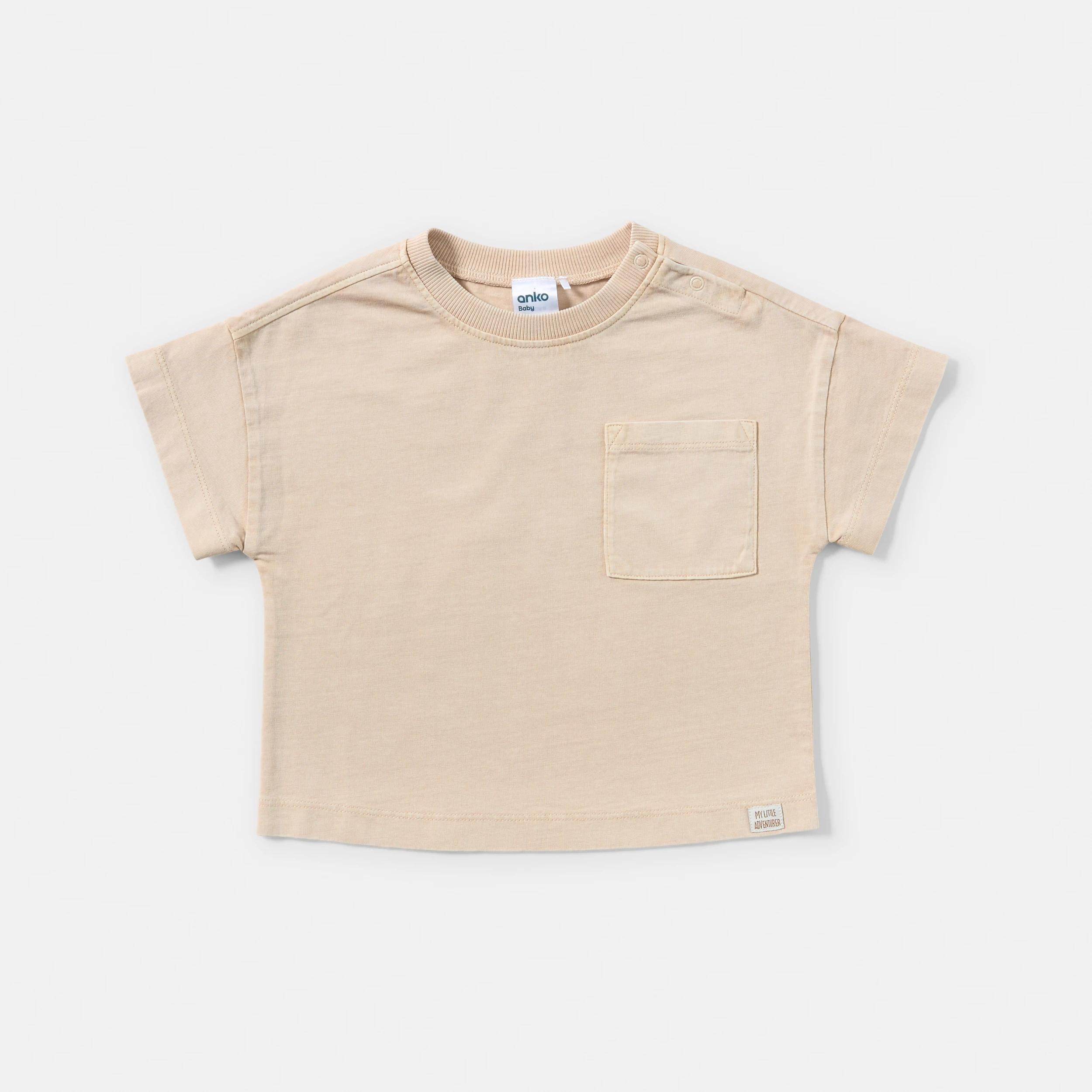 3 2 Pack Short Sleeve Oversized Wash T-shirt BEIGE, CHARCOAL, 3 of 6