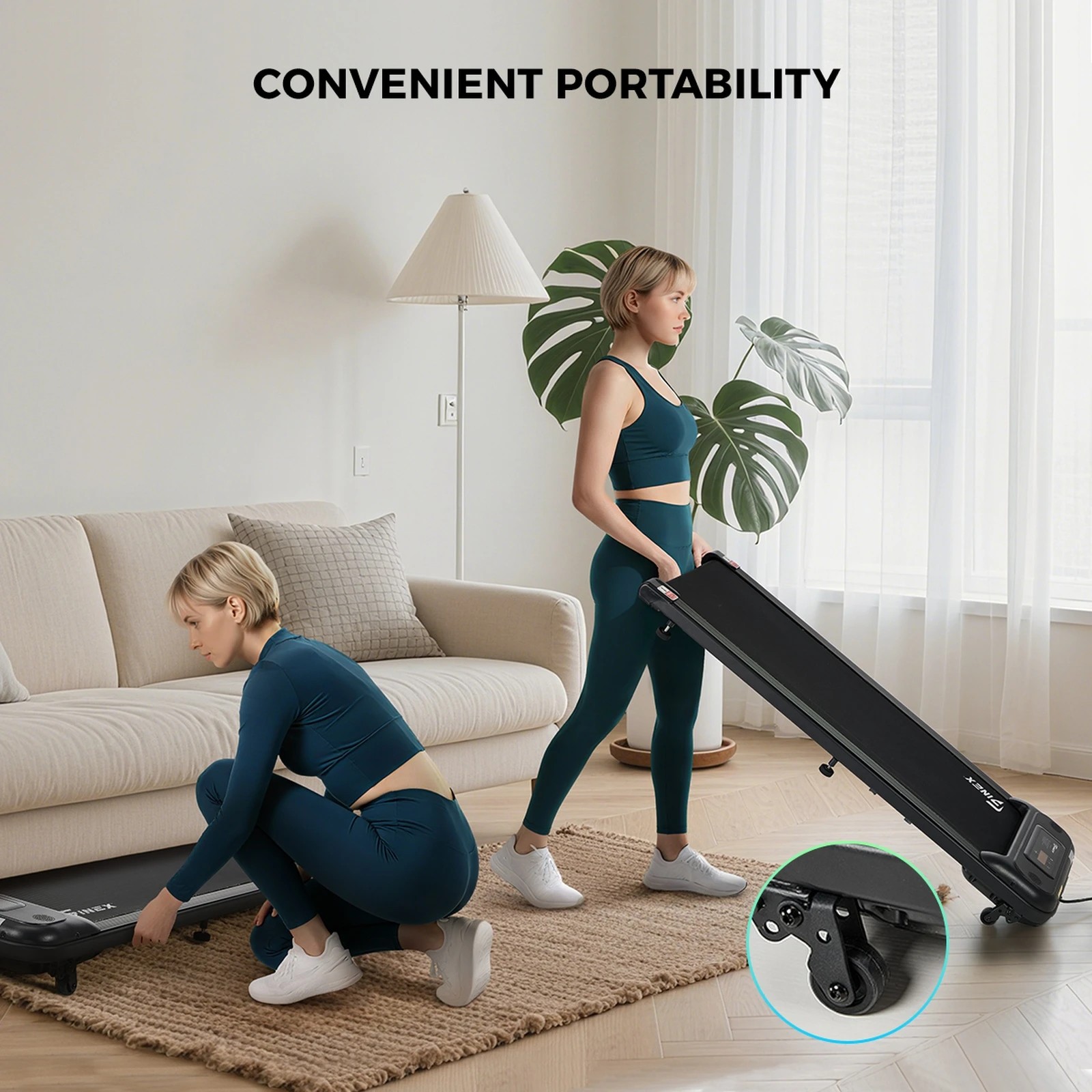 10 Finex Electric Walking Pad 2 in1 Under Desk Treadmill - Black, 10 of 10