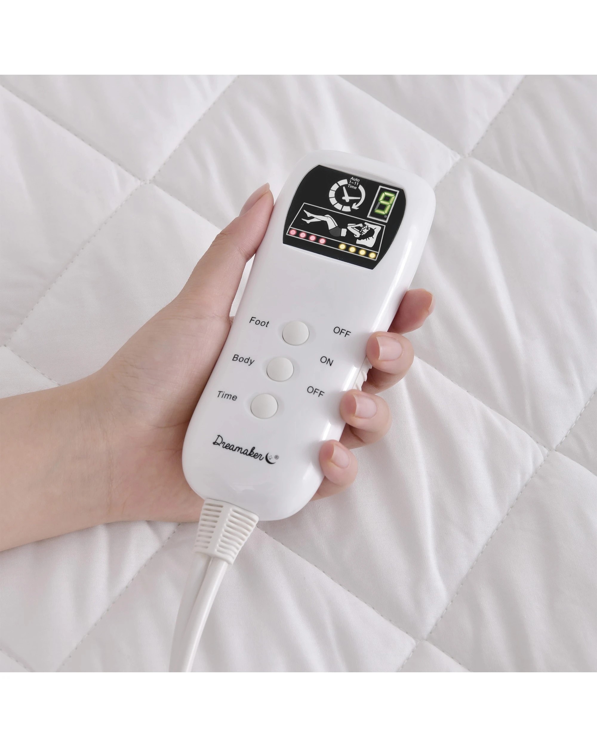 5 Dreamaker Healthguard Cotton Cover Quilted Electric Blanket - Super King Bed - White, 5 of 7