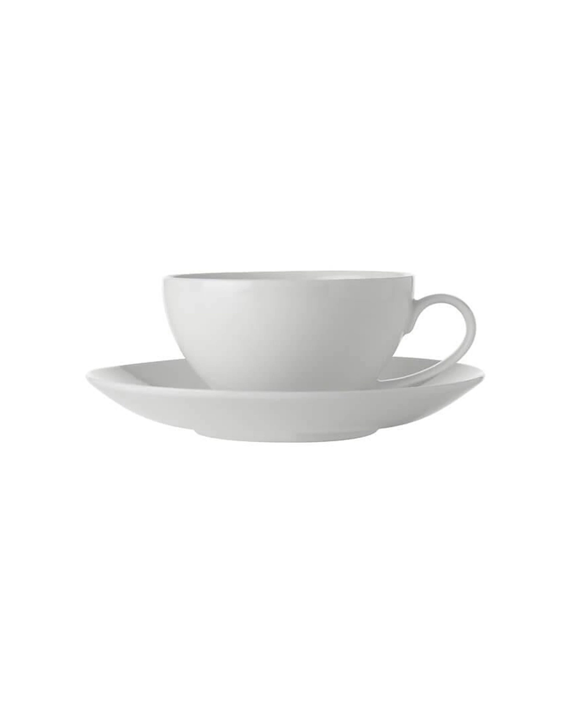1 Maxwell & Williams 200ml Basics Porcelain Coupe Cup And Saucer Set Dinnerware
 - White, 1 of 3