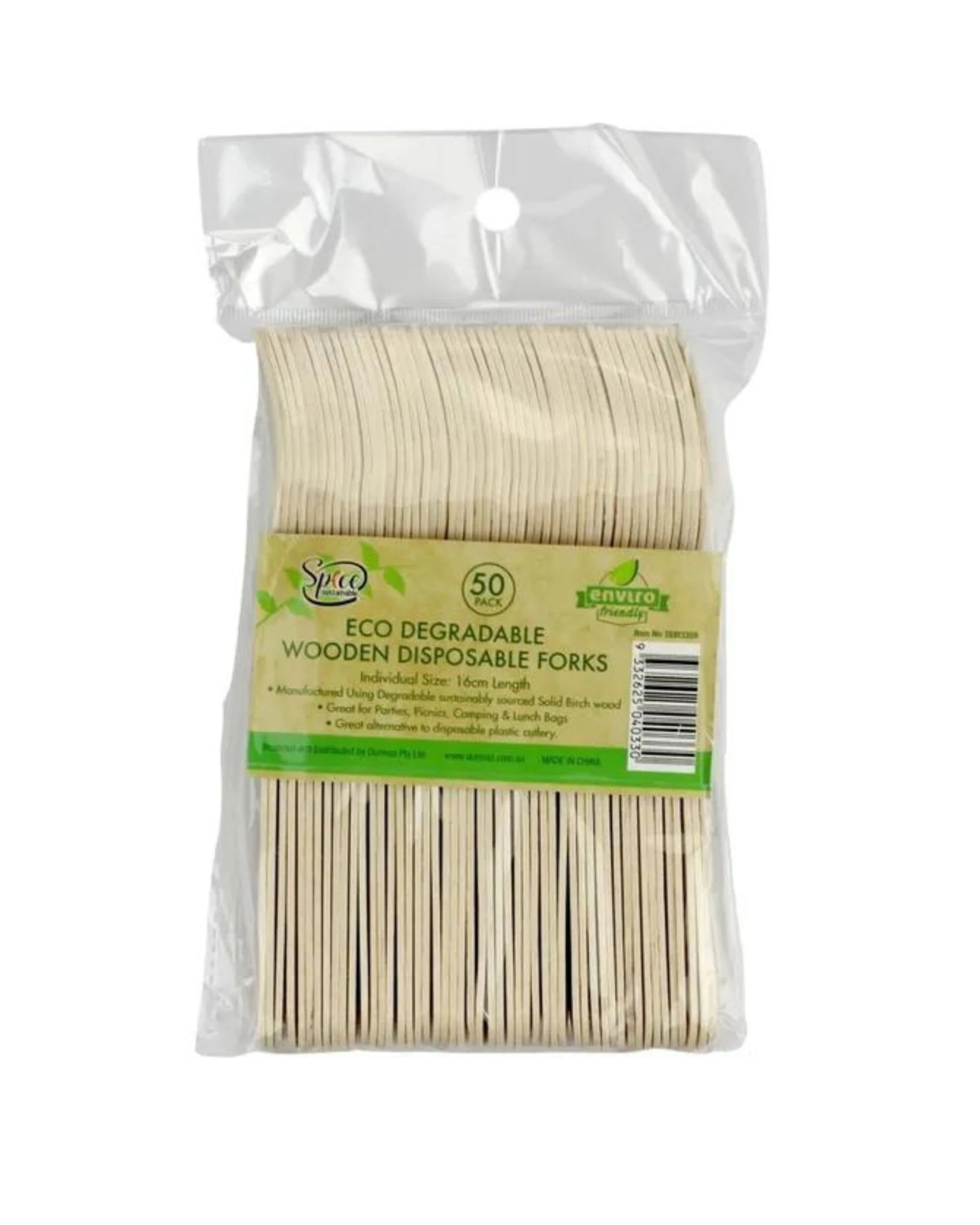 2 Durmaz Eco Wooden Forks Pack of 50, 2 of 2