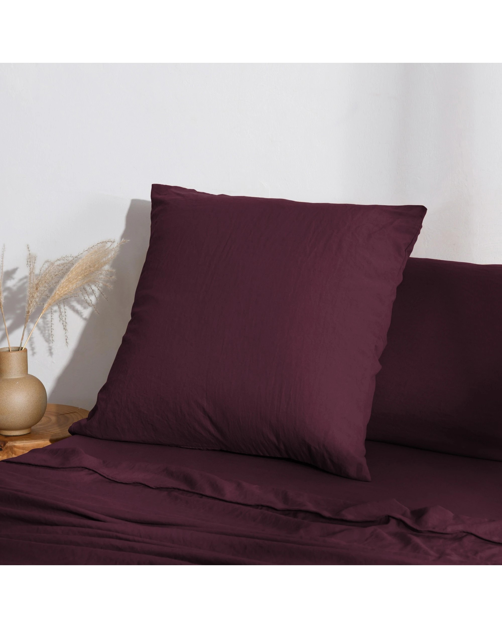 2 Dreamaker Superfine Washed Microfibre European Pillowcase - Cherry, 2 of 5