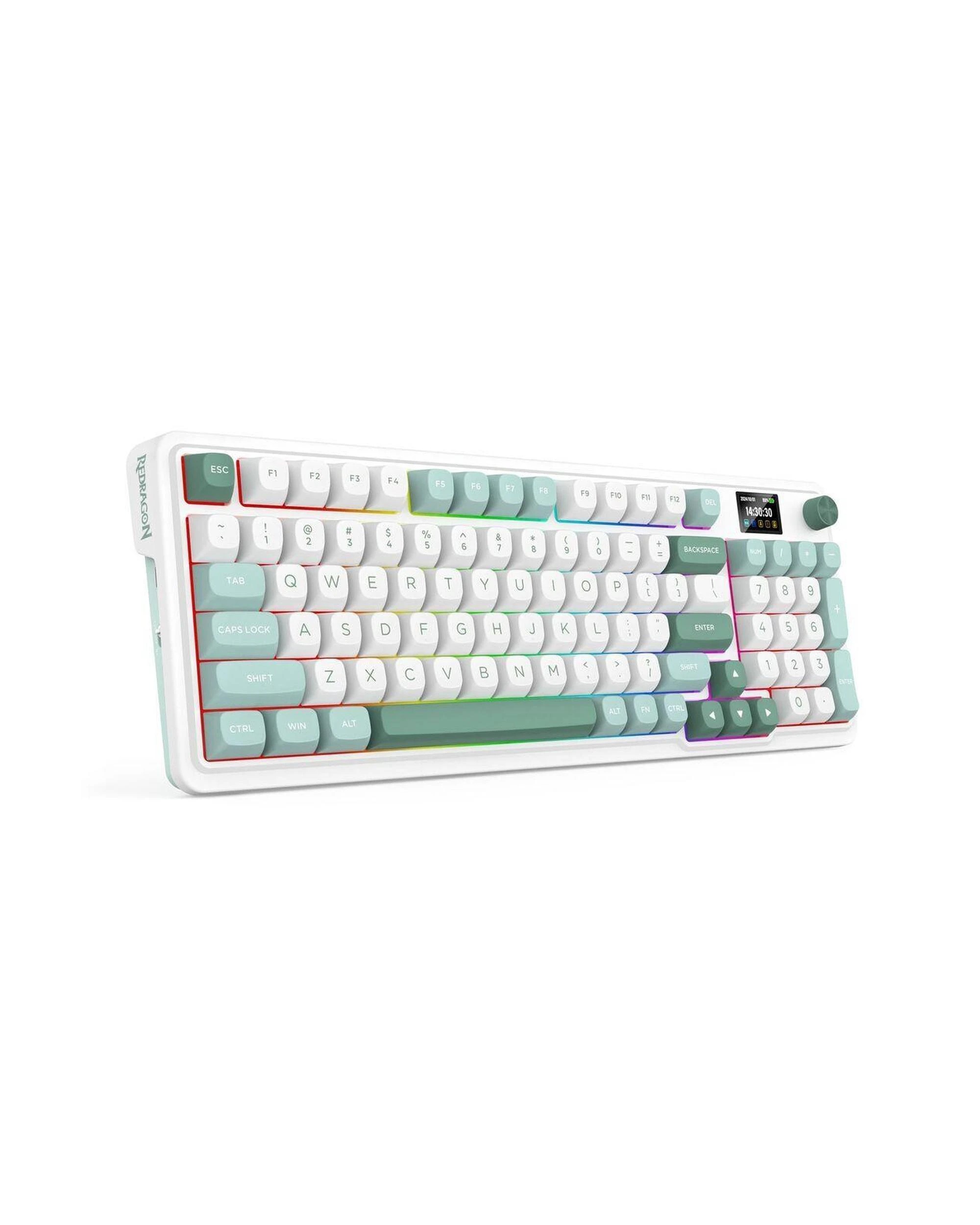 4 Redragon K719WGRGB Pro Galatin Pro Green Wireless Mechanical Keyboard, 4 of 8