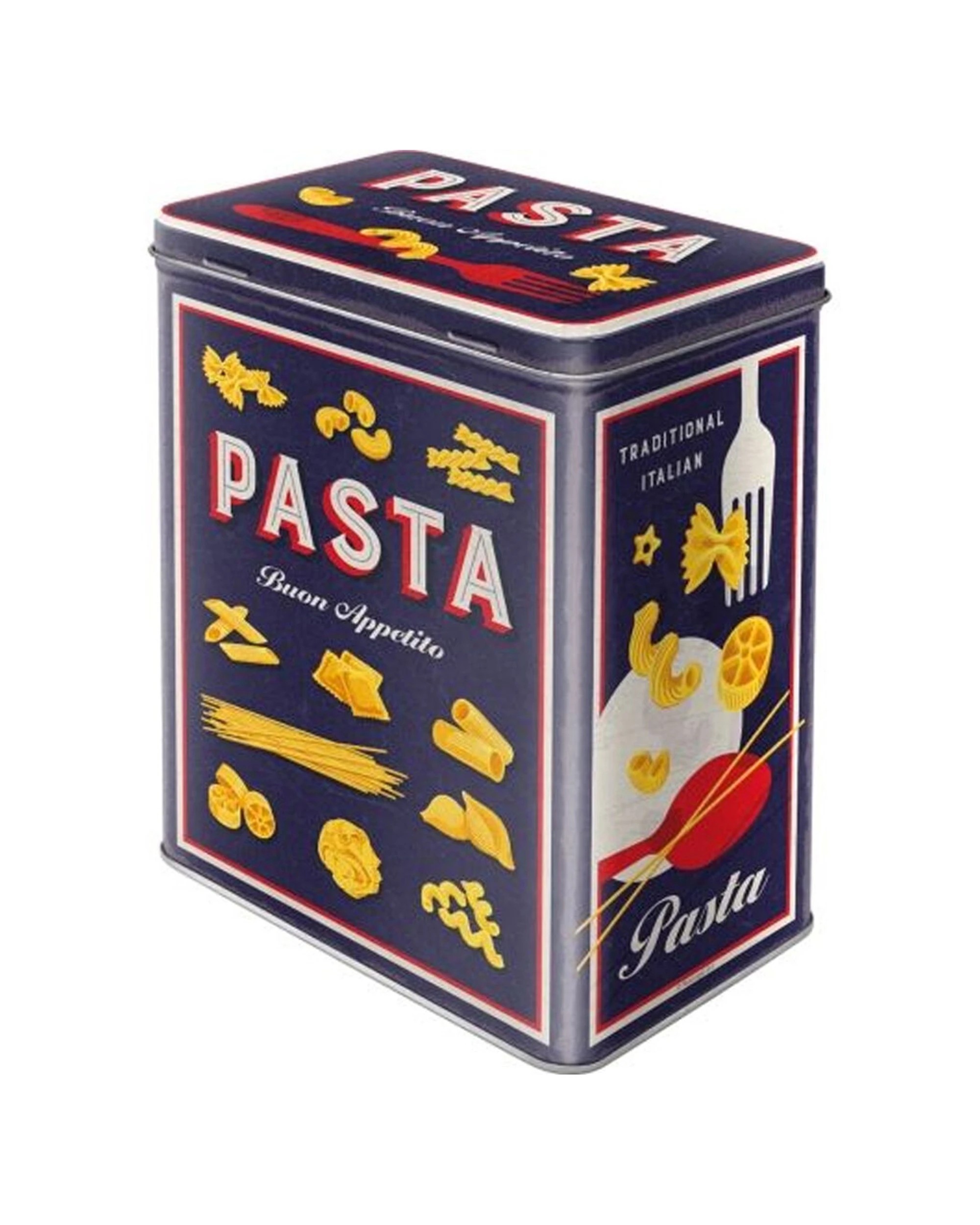 1 Nostalgic-Art Large Storage Tin Box - Italian Pasta Theme - Multi, 1 of 1