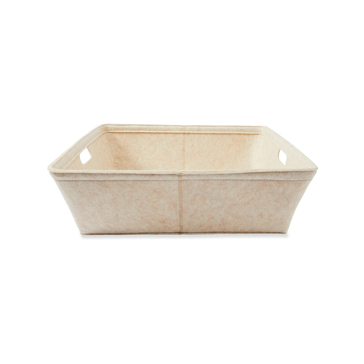 6 Felt Flat Tub - Beige, 6 of 8