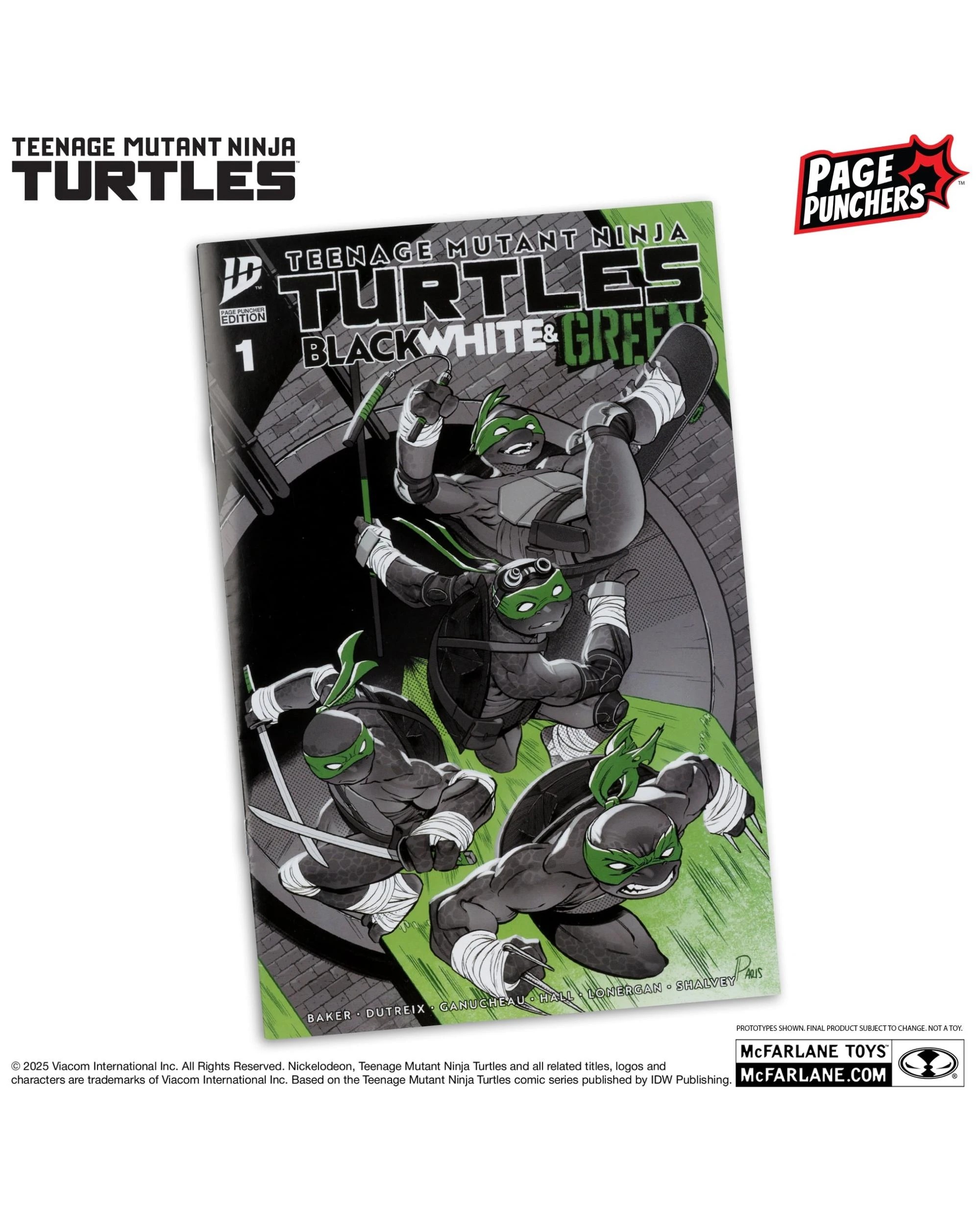 7 Teenage Mutant Ninja Turtles Donatello Black White and Green Page Punchers Red Platinum Edition 5 inch Figure With Comic, 7 of 9