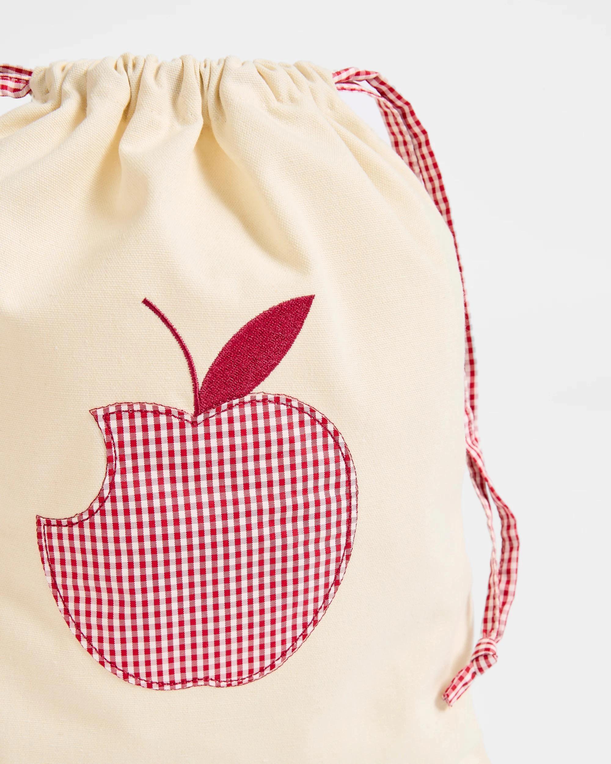 2 Target Kids Kids Back To School Apple Drawstring Bag NEUTRAL/BURGUNDY, 2 of 3